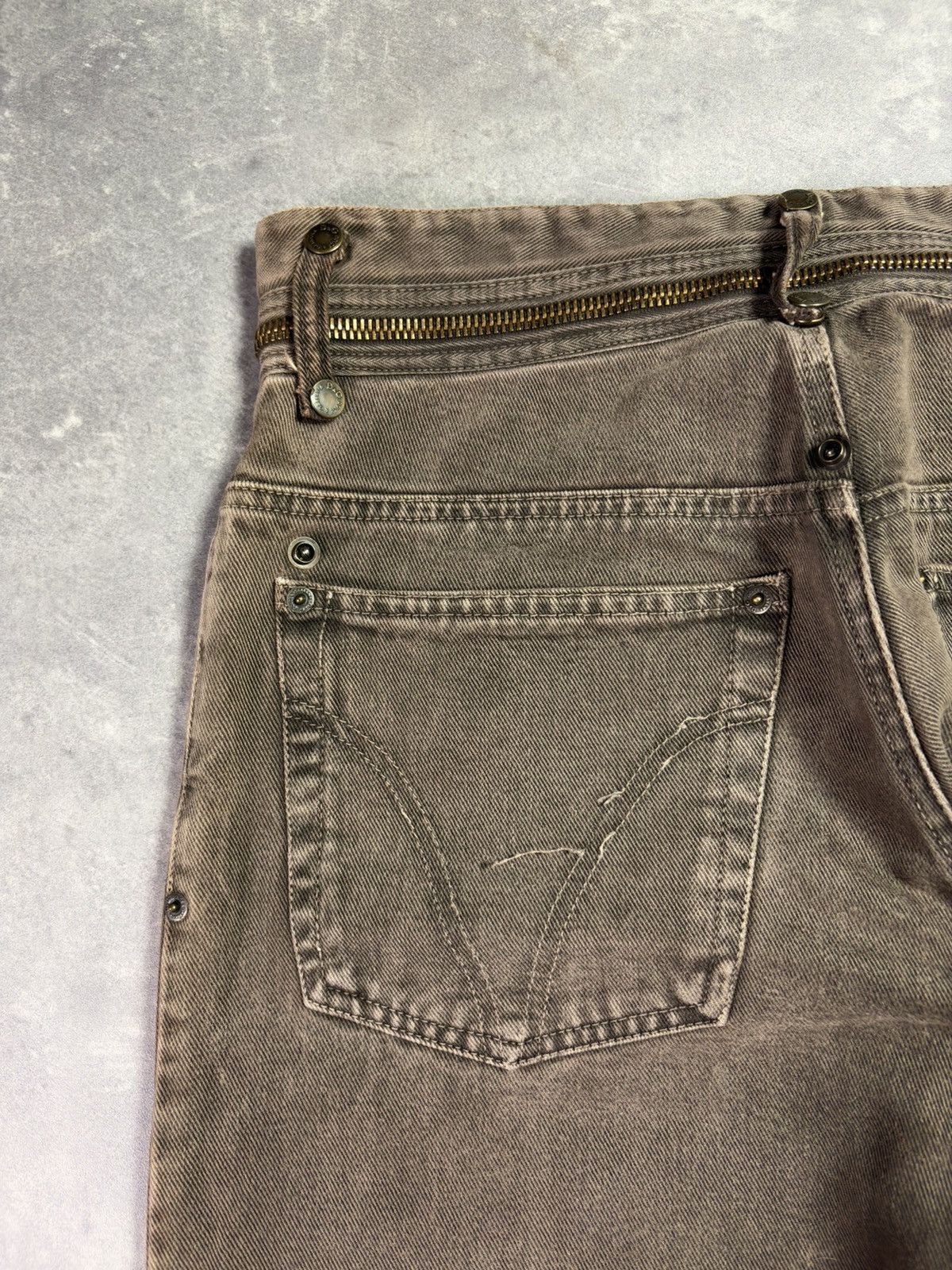 Dolce & Gabbana D&G Dolce & Gabbana Heavy Double Waisted Zipper Denim 33 Size US 33 - 13 Thumbnail