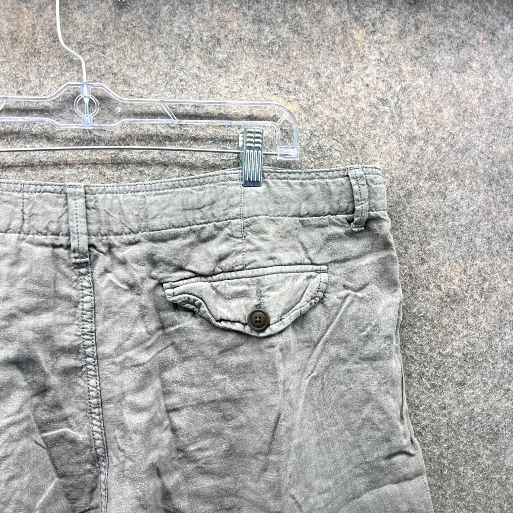Lucky Brand Lucky Brand Shorts Mens 38 Gray Chino Linen Lightweight Drawstring Cargo Pockets Casual Flat Front Regular Rise 9 in Inseam 9 in Size US 38 / EU 54 - 4 Thumbnail