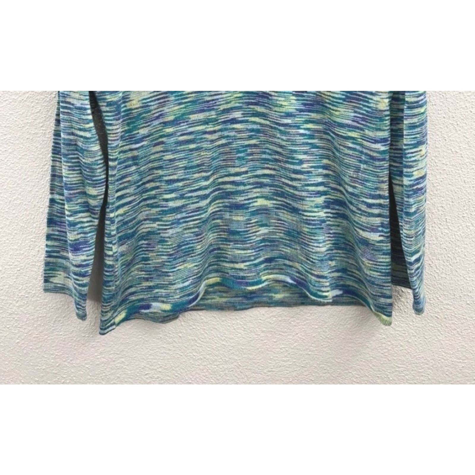 Vintage Womens abito Blue Heathered Long Sleeve Shirt Small Size S / US 4 / IT 40 - 4 Thumbnail