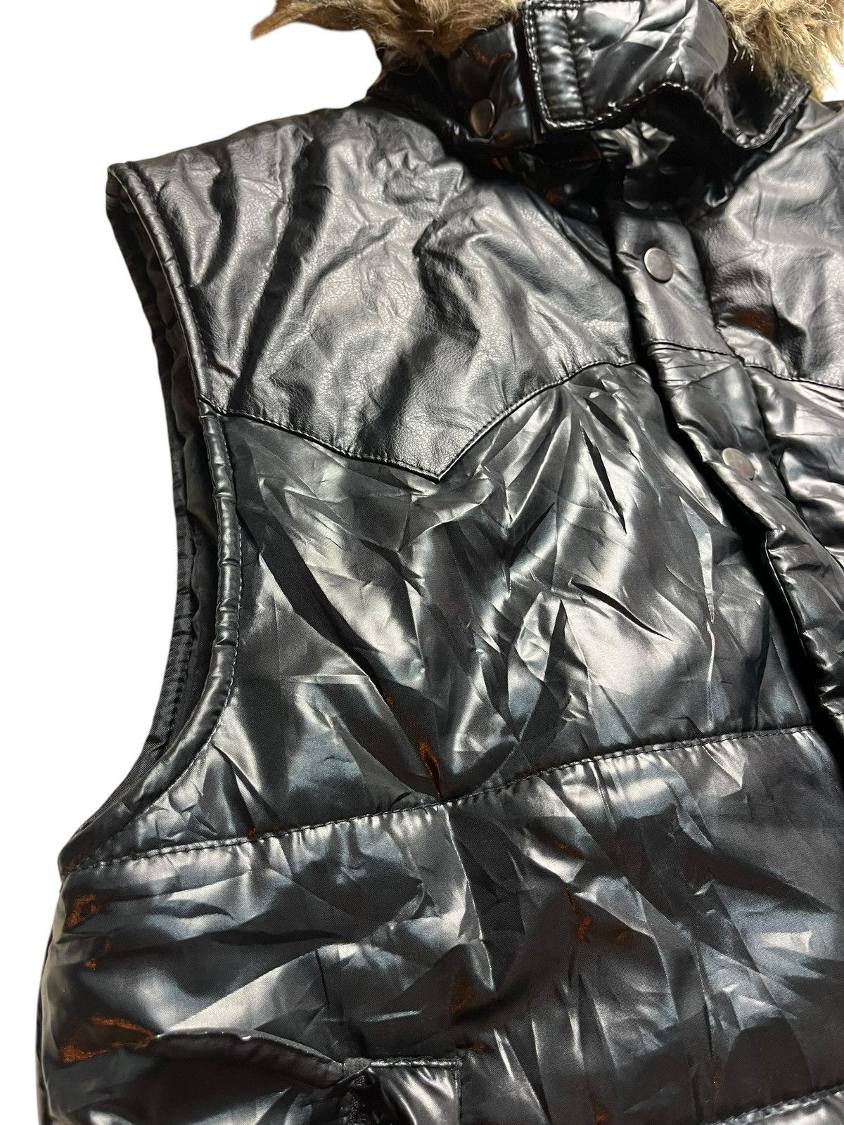If Six Was Nine × Japanese Brand × Le Grande Bleu (L.G.B.) 🇯🇵 BARCEDOS LGB STYLE FUR RACOON + LEATHER VEST Size US M / EU 48-50 / 2 - 2 Thumbnail