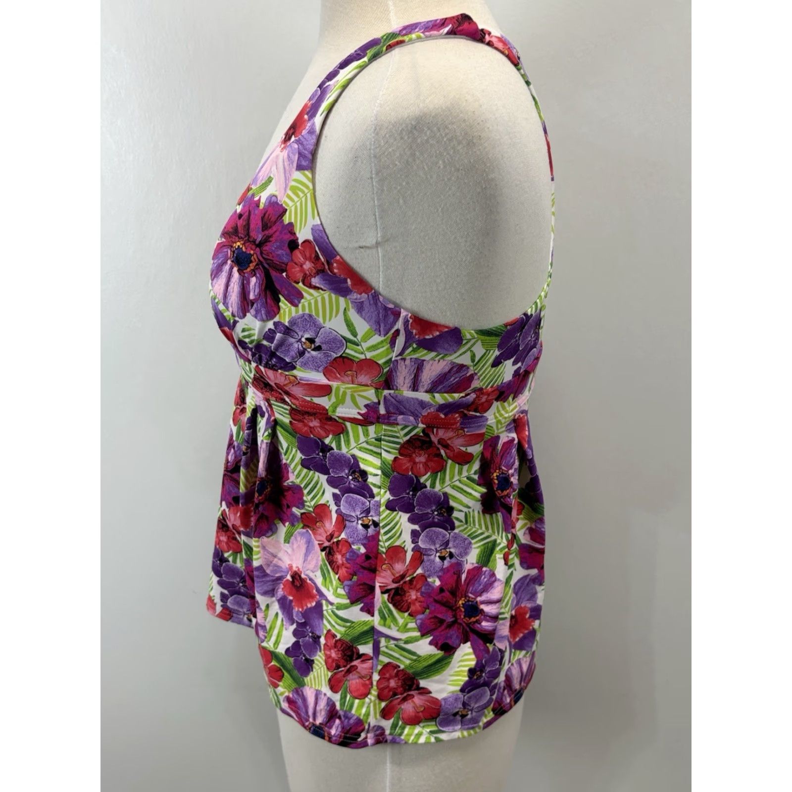Lands' End Lands' End Floral Tank Top Sz 6 Women’s Racerback Multicolor Size M / US 6-8 / IT 42-44 - 2 Thumbnail