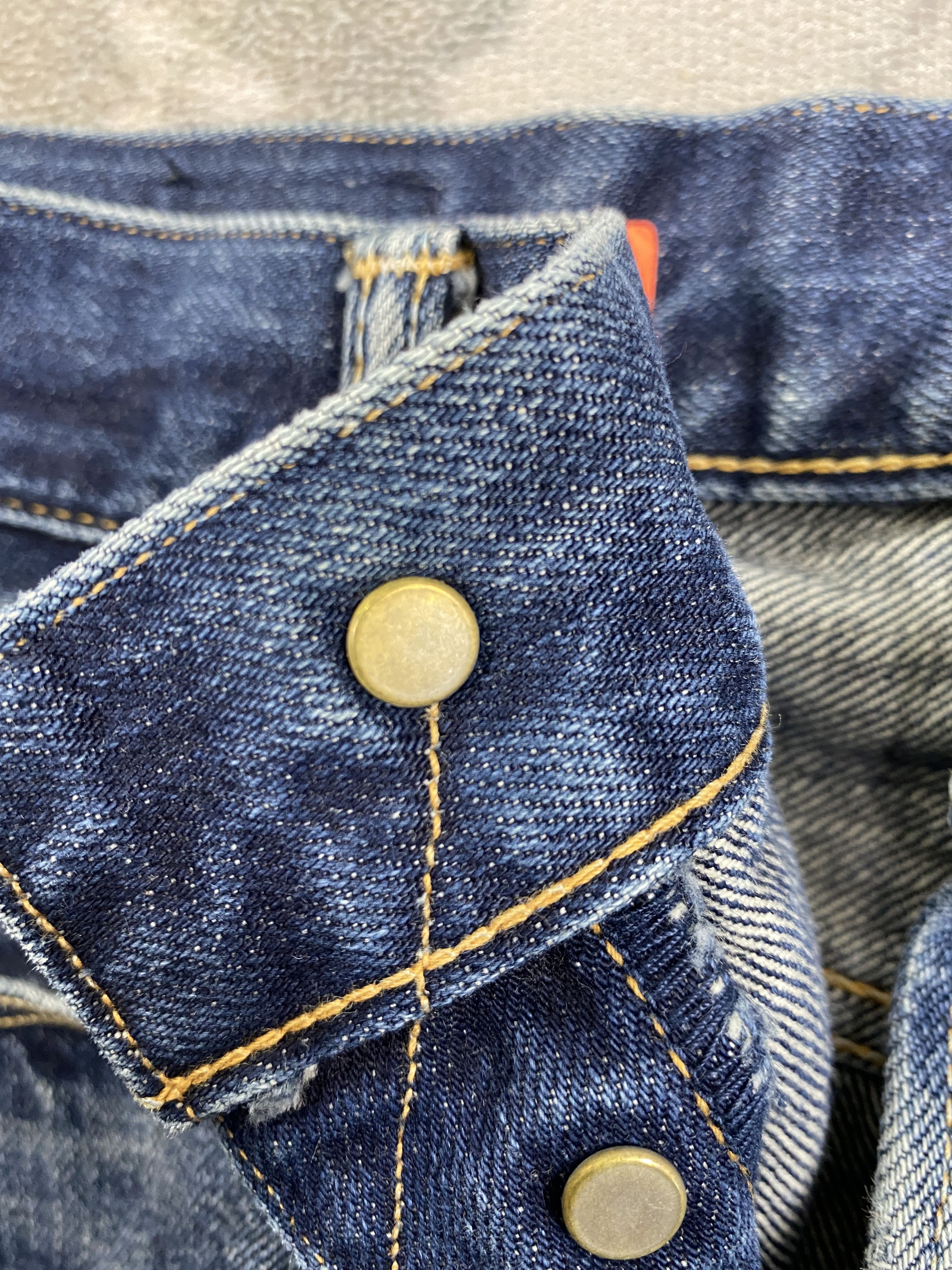 Japanese Brand Redline SELVEDGE Vintage Kuro 31x28.5 Denim- JN3671 Size US 31 - 6 Thumbnail