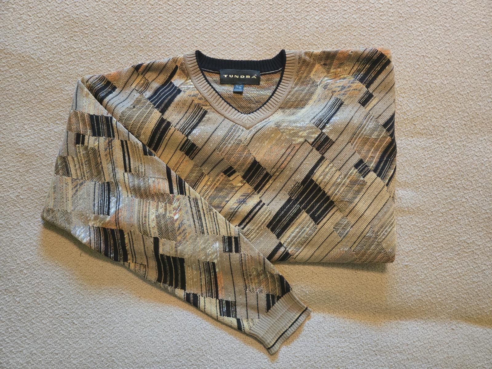 Other Tundra Sweater L | Abstract Earth-Tone Knit Size US L / EU 52-54 / 3 - 1 Thumbnail