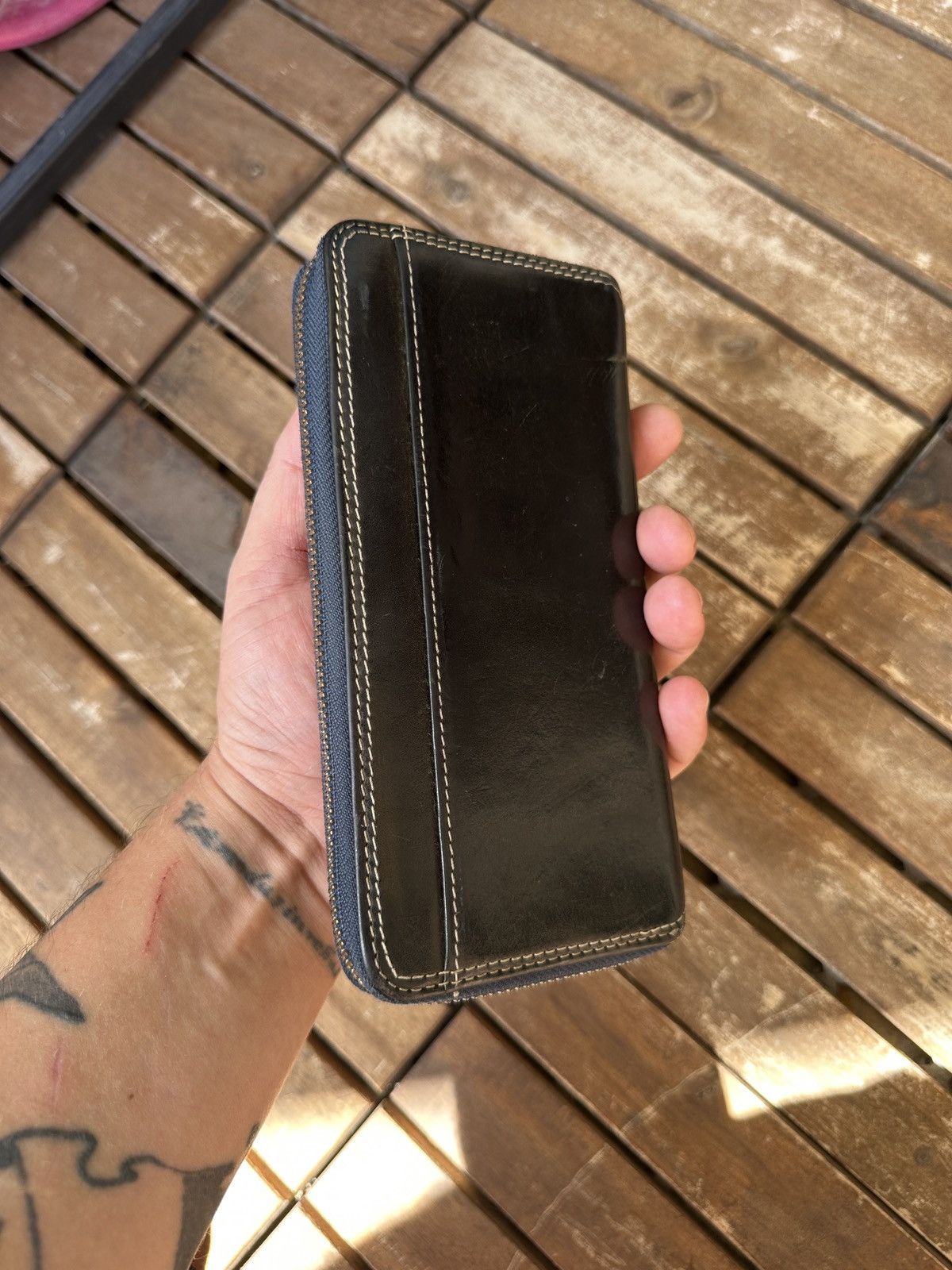 Japanese Brand NELD Leather Zip Wallet Japan Handmade Size ONE SIZE - 1 Thumbnail