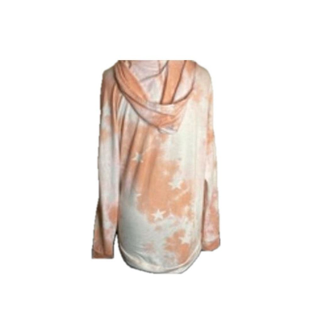 Other Enti Peach White Tie Dye Lightweight Hoodie Sweatshirt Size M / US 6-8 / IT 42-44 - 5 Thumbnail