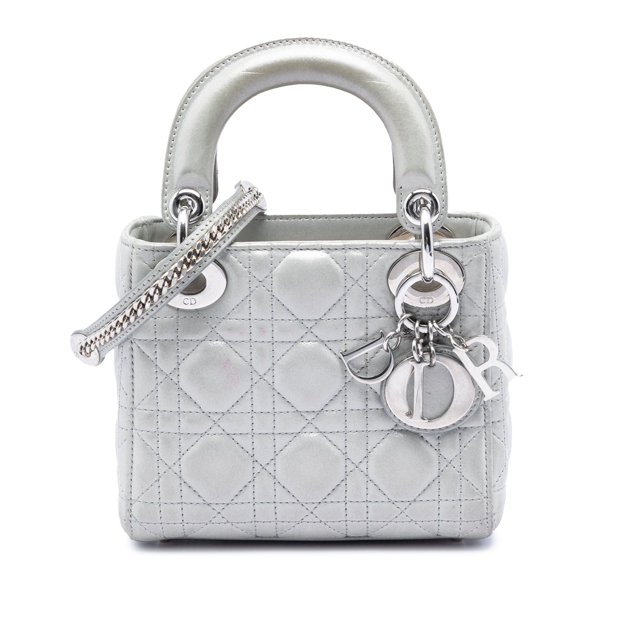 Dior Mini Iridescent Lambskin Cannage Lady Dior Size ONE SIZE - 1 Thumbnail