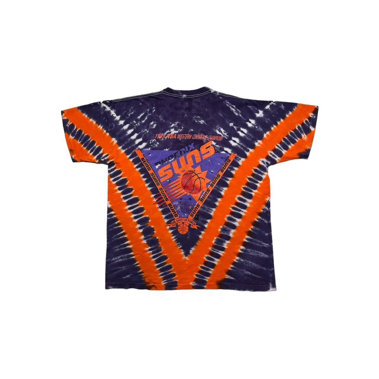 NBA × Vintage Vintage Phoenix Suns 1993 Reverse Tie-Dye Trench T-Shirt Size US XL / EU 56 / 4 - 2 Thumbnail