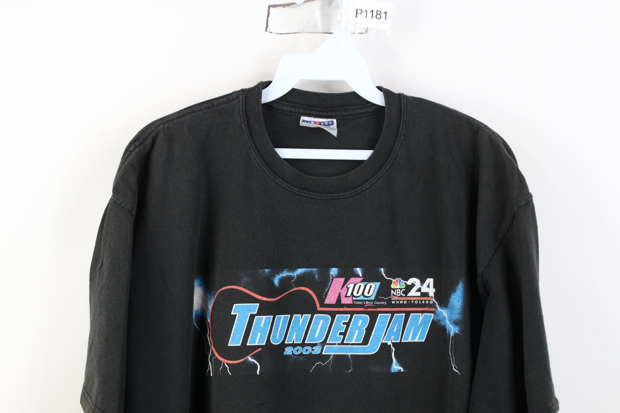 Vintage Vintage Y2K 2003 Thunder Jam K100 Country Music T-Shirt Size US XL / EU 56 / 4 - 2 Thumbnail