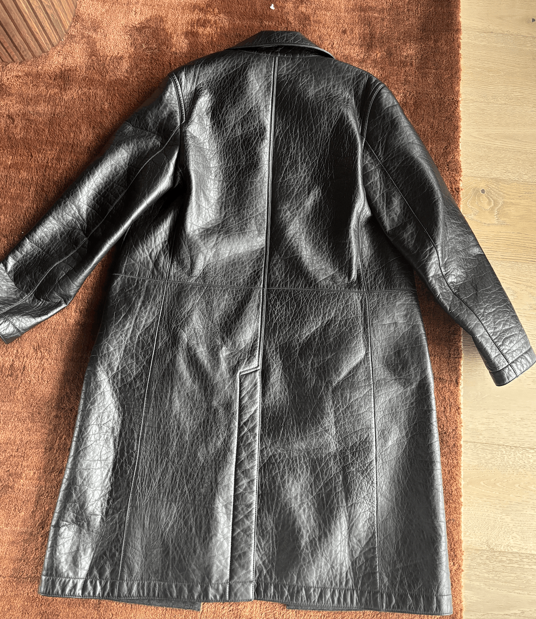 Salvatore Ferragamo Salvatore Ferragamo Leather Coat Size US M / EU 48-50 / 2 - 2 Thumbnail