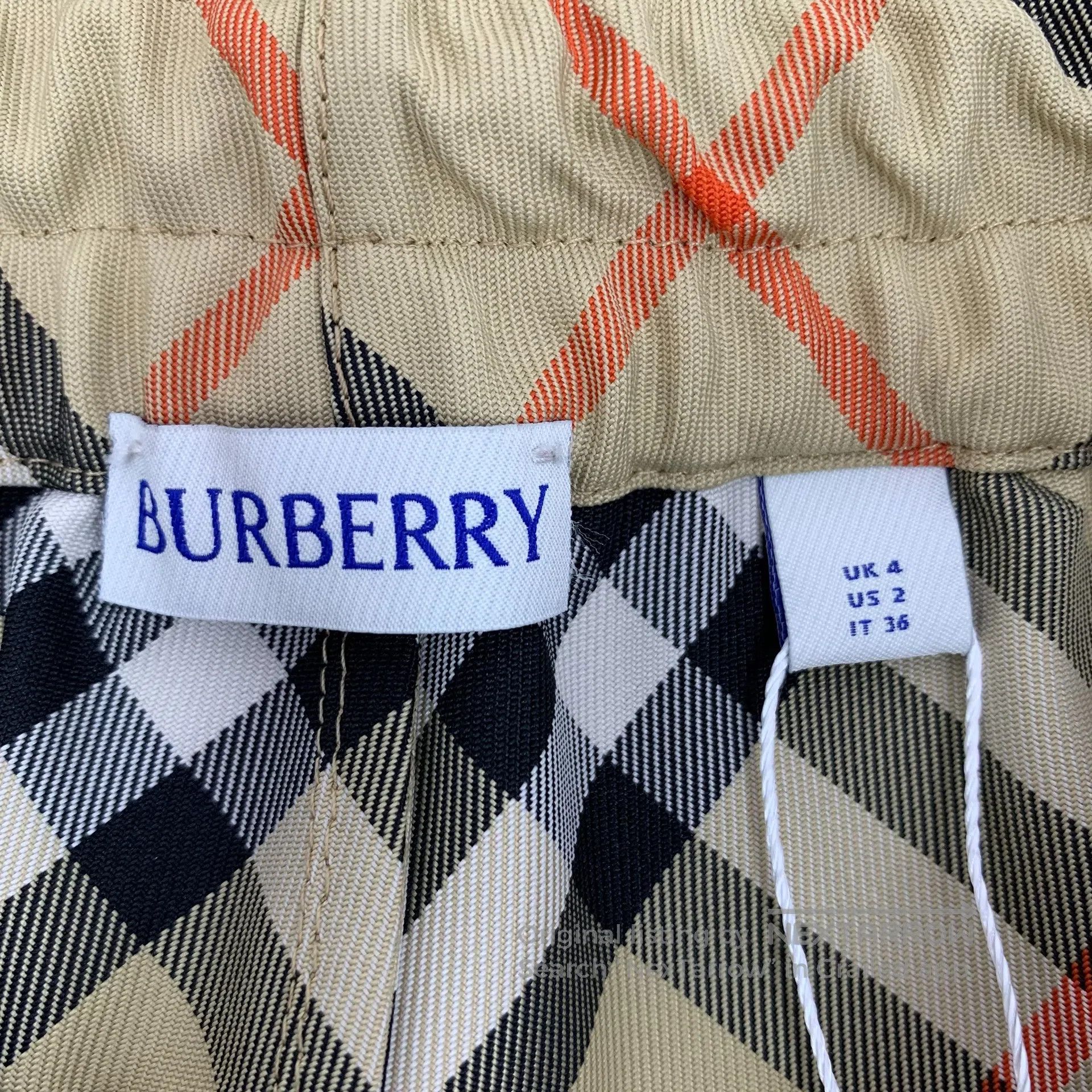 Burberry Burberry Brown classic plaid design elastic waist casual s Size 35" - 5 Thumbnail