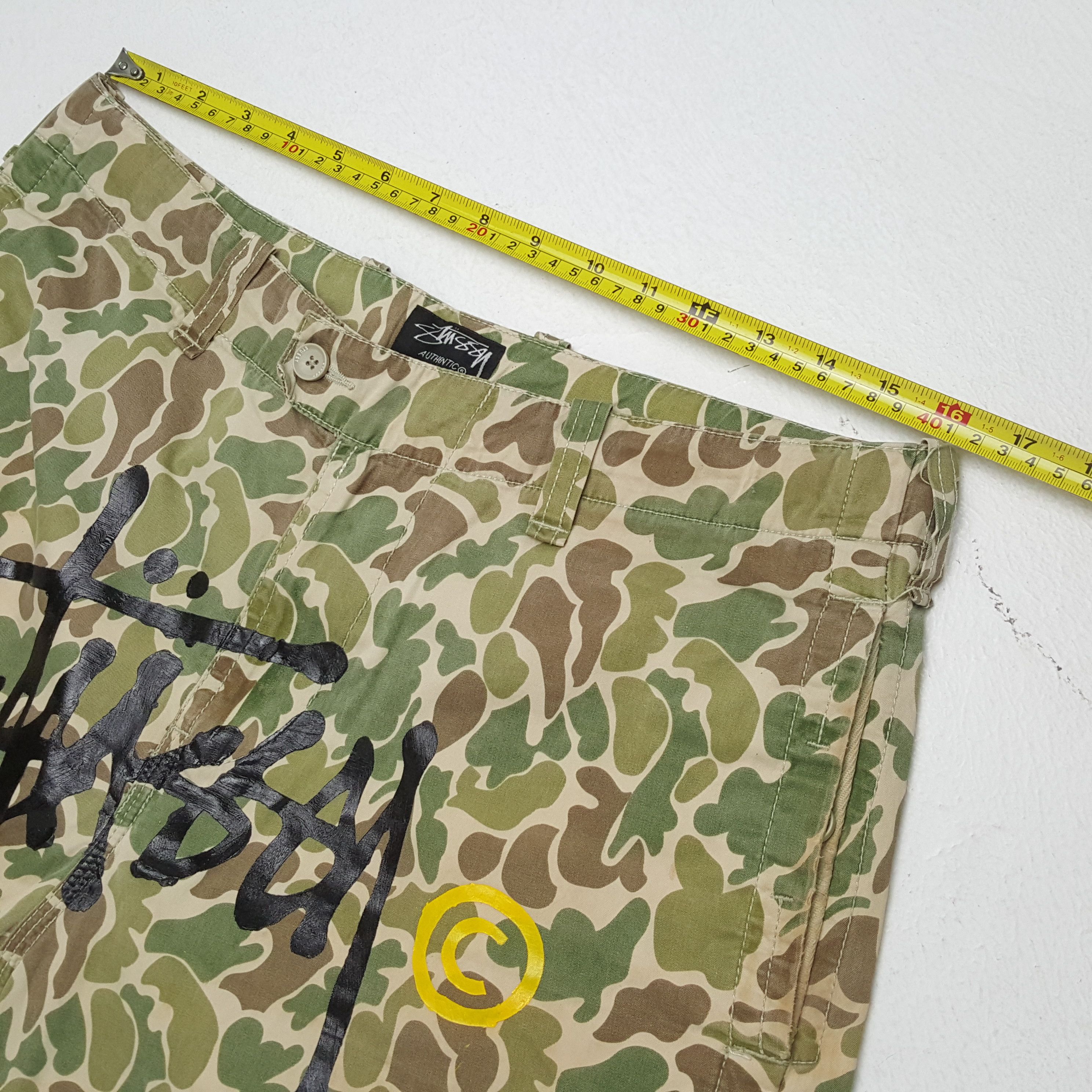 Stussy × Vintage STUSSY Streetwear Custom Art Logo Style Short Pants Size US 30 / EU 46 - 3 Thumbnail