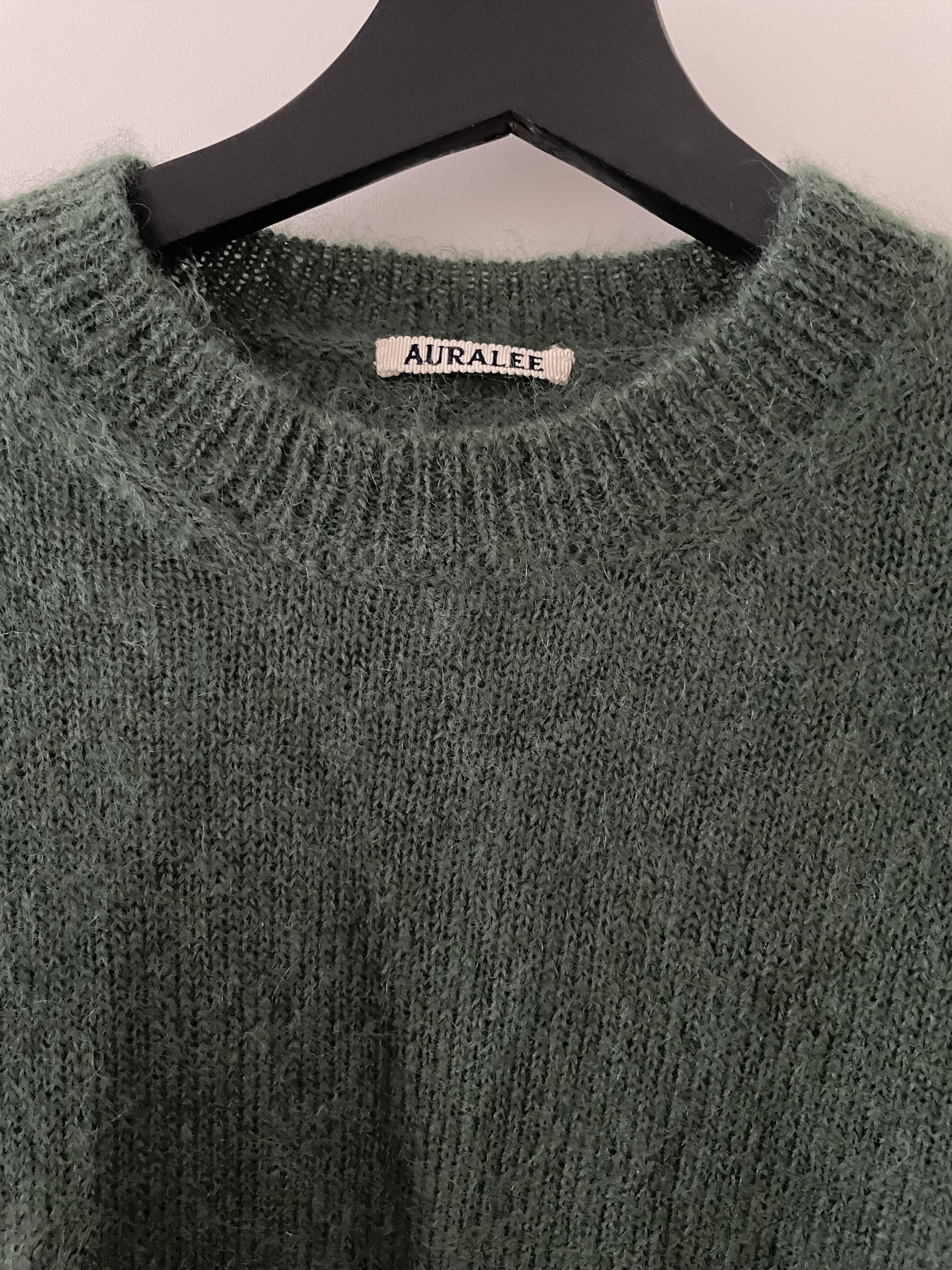 Auralee Mohair ニット Mohair Knit Pullover in Grey Beige