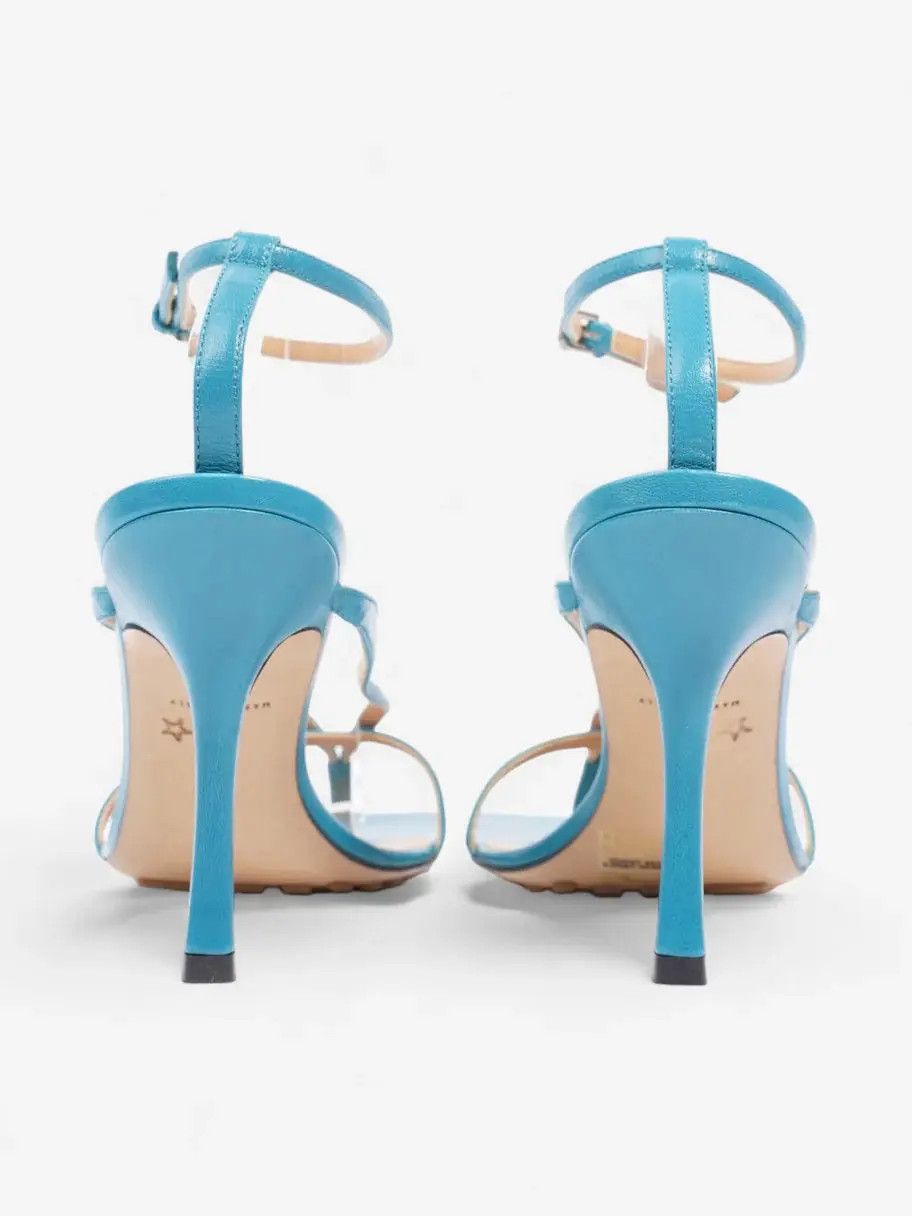Bottega Veneta o1n1vont1224 Stretch Square Toe Ankle Strap Sandals Sky Blue Size US 12 / IT 42 - 6 Thumbnail