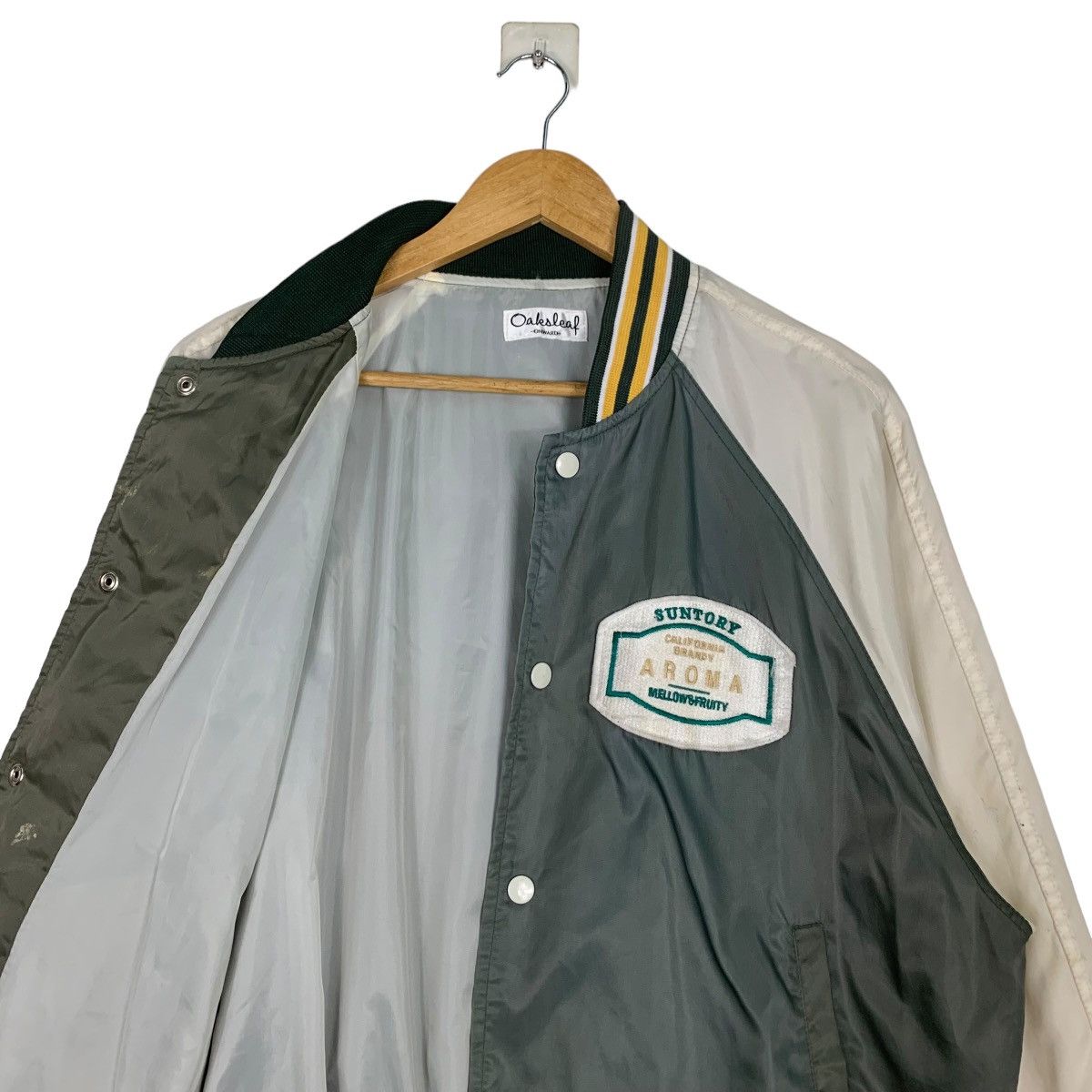 Vintage OAKSLEAF Suntory Aroma Green Coach Jacket #1049-C47 Size US M / EU 48-50 / 2 - 8 Thumbnail