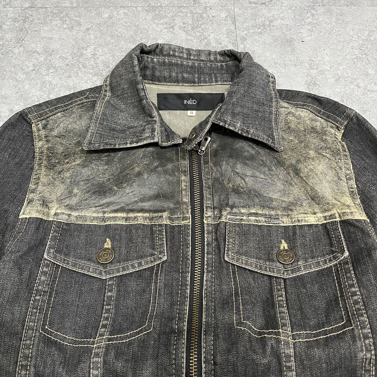 Yohji Yamamoto Ined yohji yamamoto Leather & Denim Jacket Size US S / EU 44-46 / 1 - 2 Thumbnail