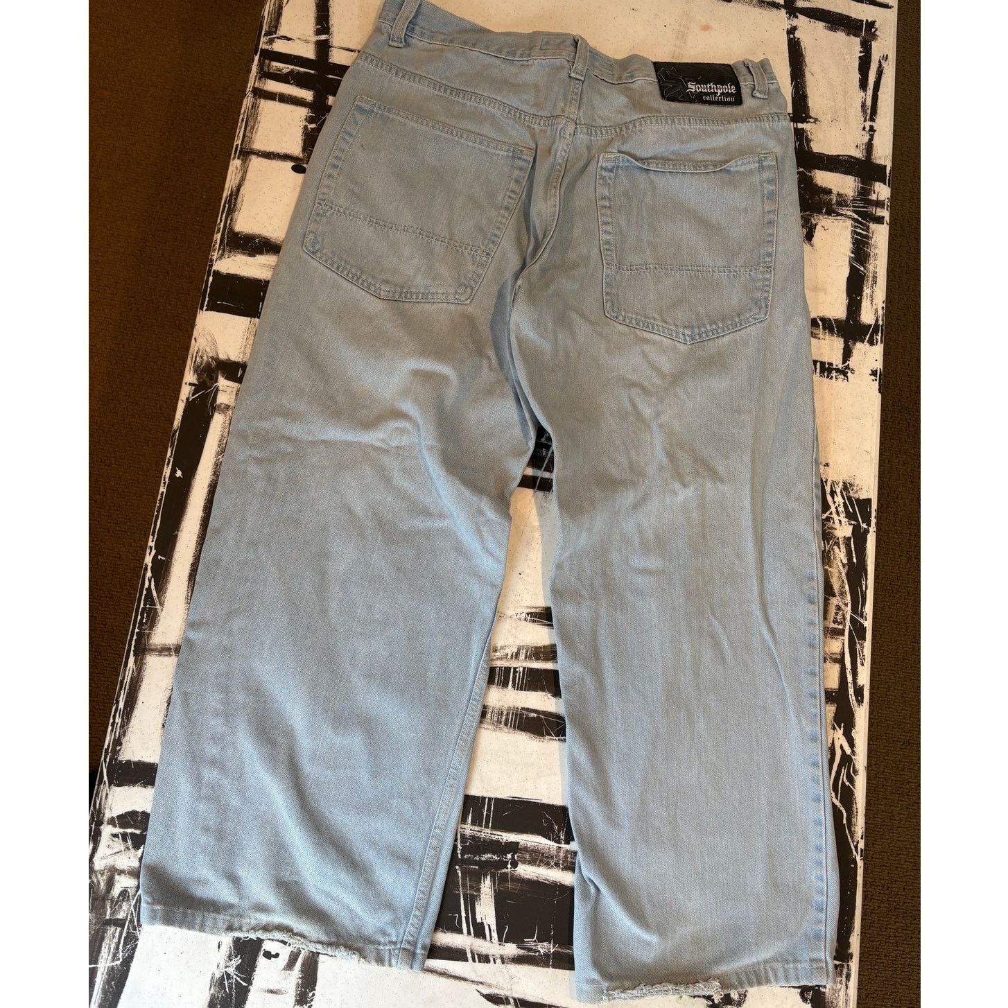 Southpole × Vintage Southpole Baggy Denim Jeans Y2K Mens 38x28 Wide Leg Skater Size US 38 / EU 54 - 5 Thumbnail