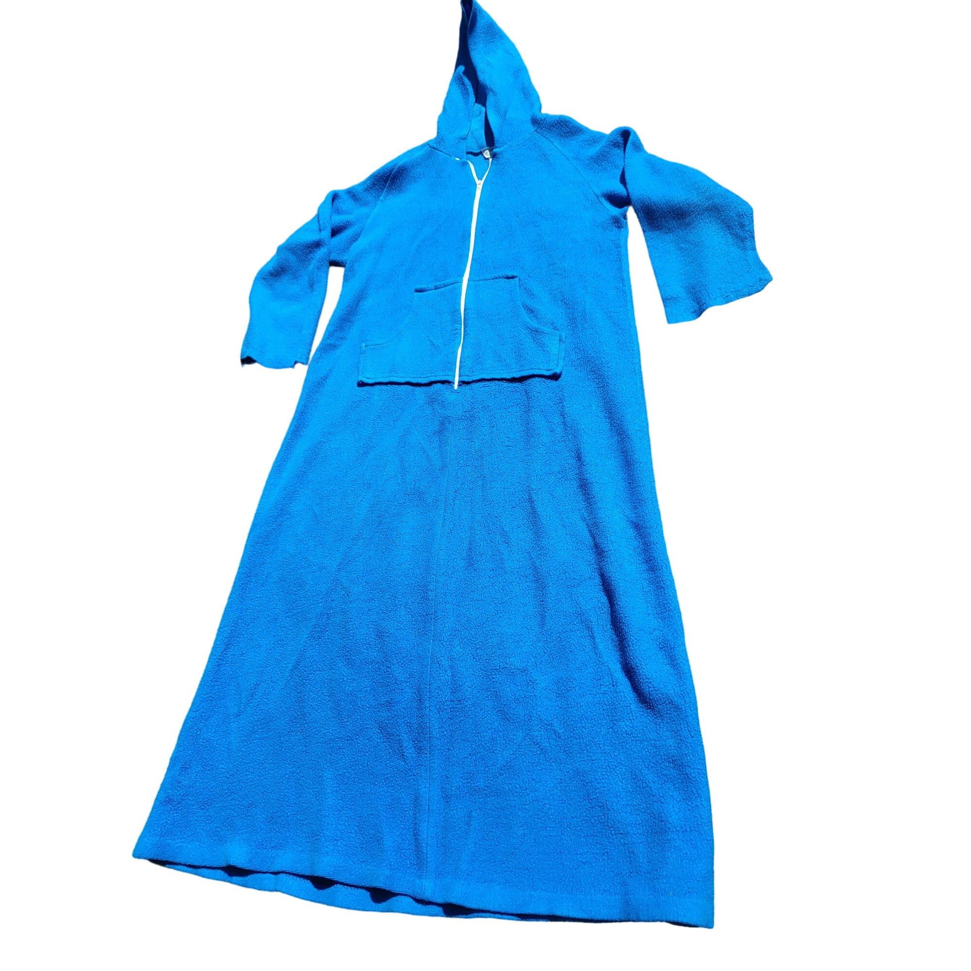 Sears Vintage Sears Roebuck Blue Fleece Robe Women Sz L Sleepwear Size ONE SIZE - 3 Thumbnail