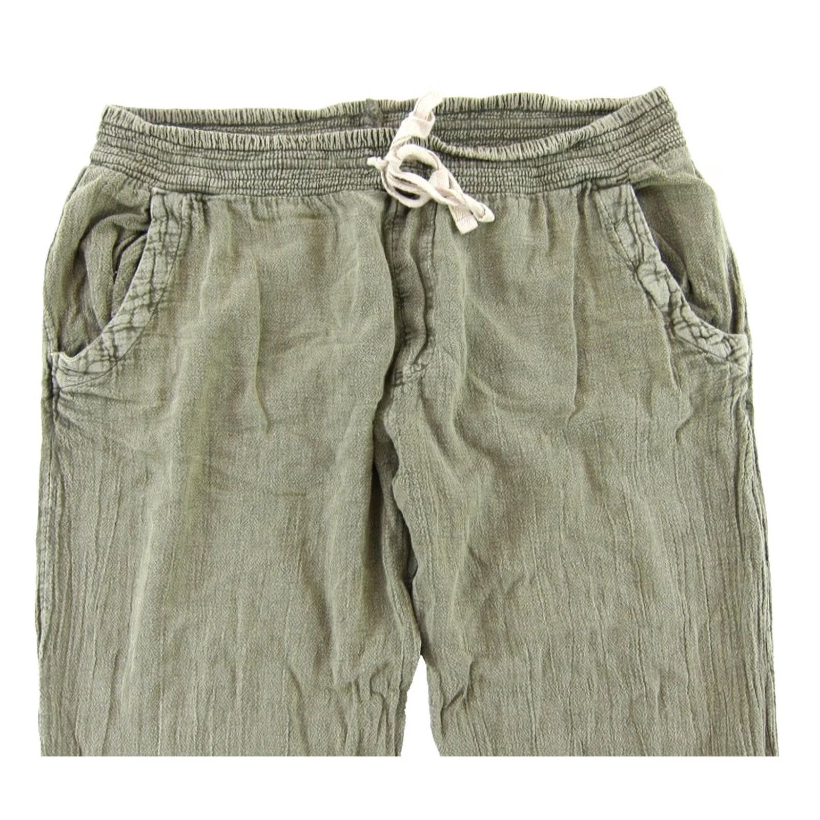 Rip Curl Rip Curl Army Green 100% Cotton Gauze Pocket Jogger Pant Women Size XL Size 40" / US 18 - 4 Thumbnail