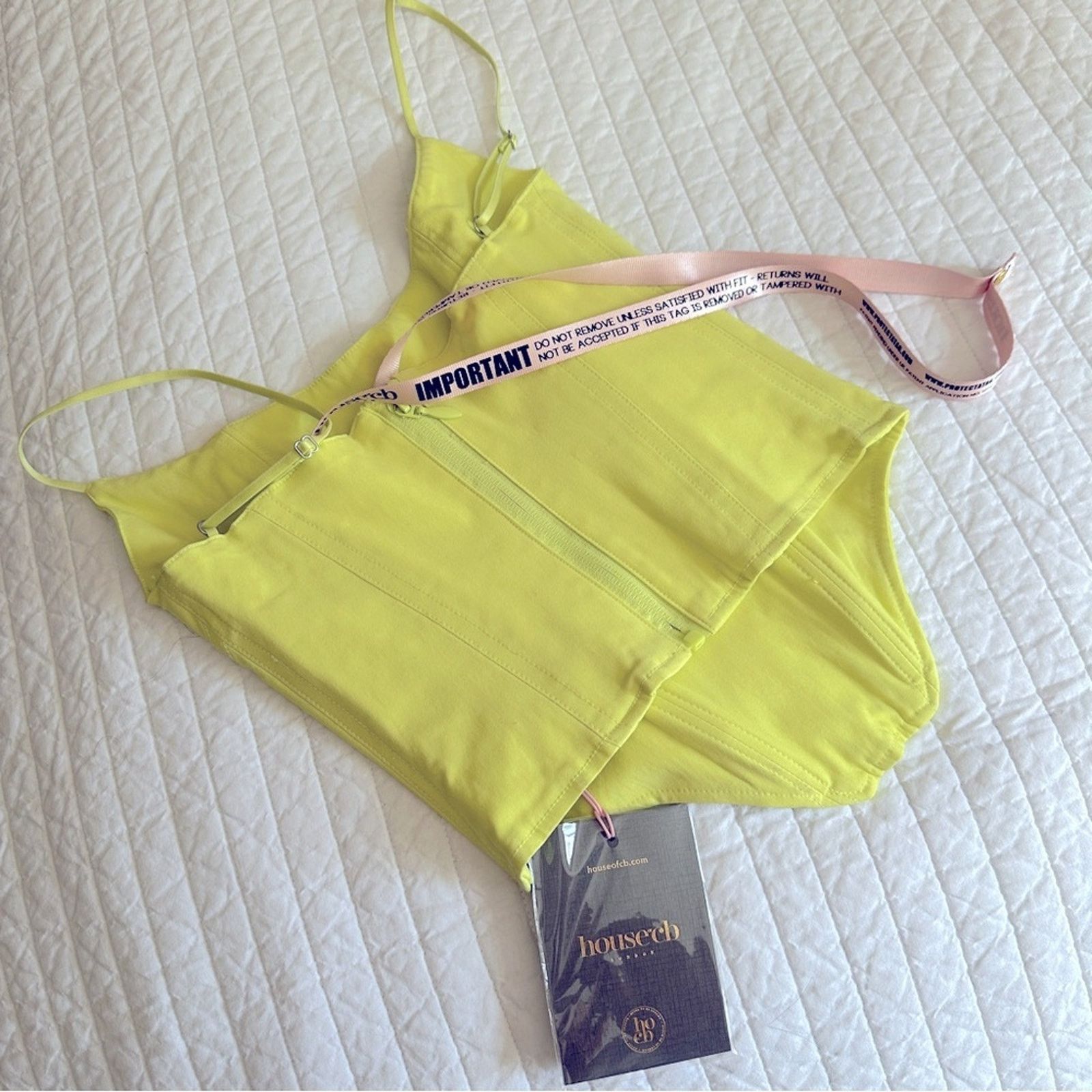 House of CB HOUSE OF CB Corsets Flavia Neon Sculpting Corset Yellow S Size S / US 4 / IT 40 - 4 Thumbnail