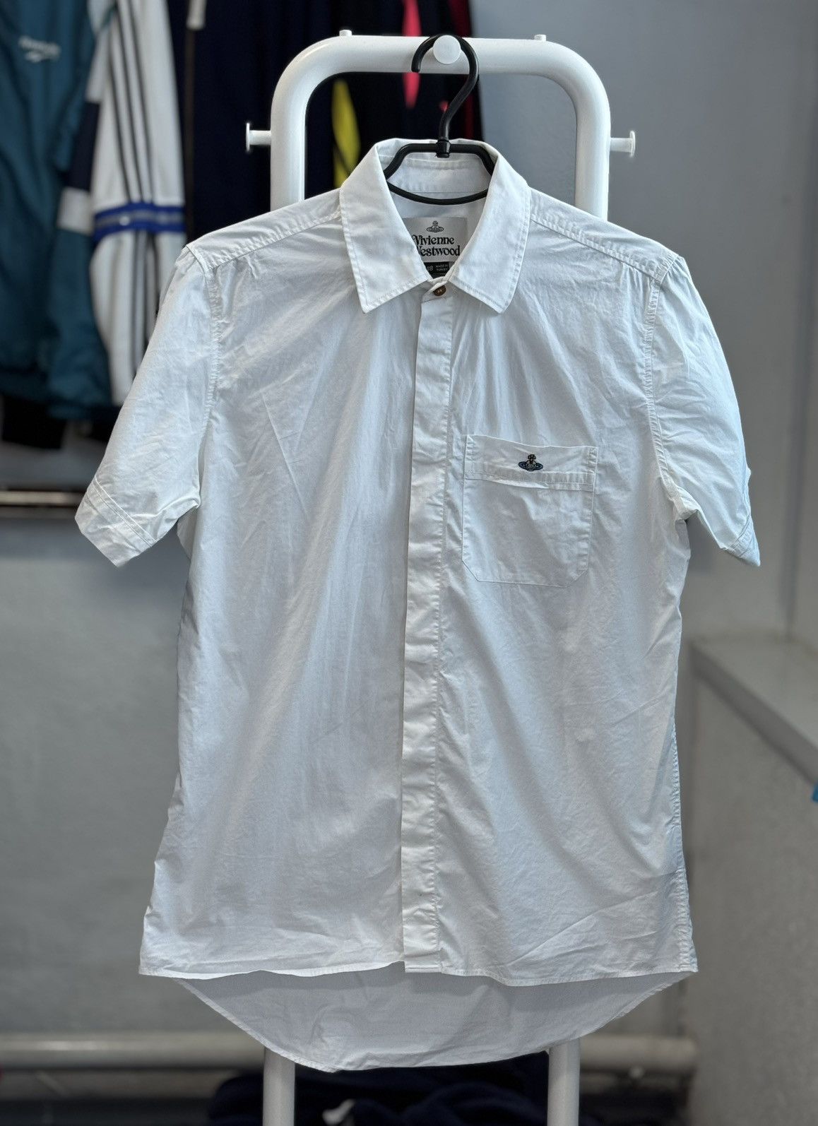 Vivienne Westwood Luxury Short Sleeve Button Up Shirt White