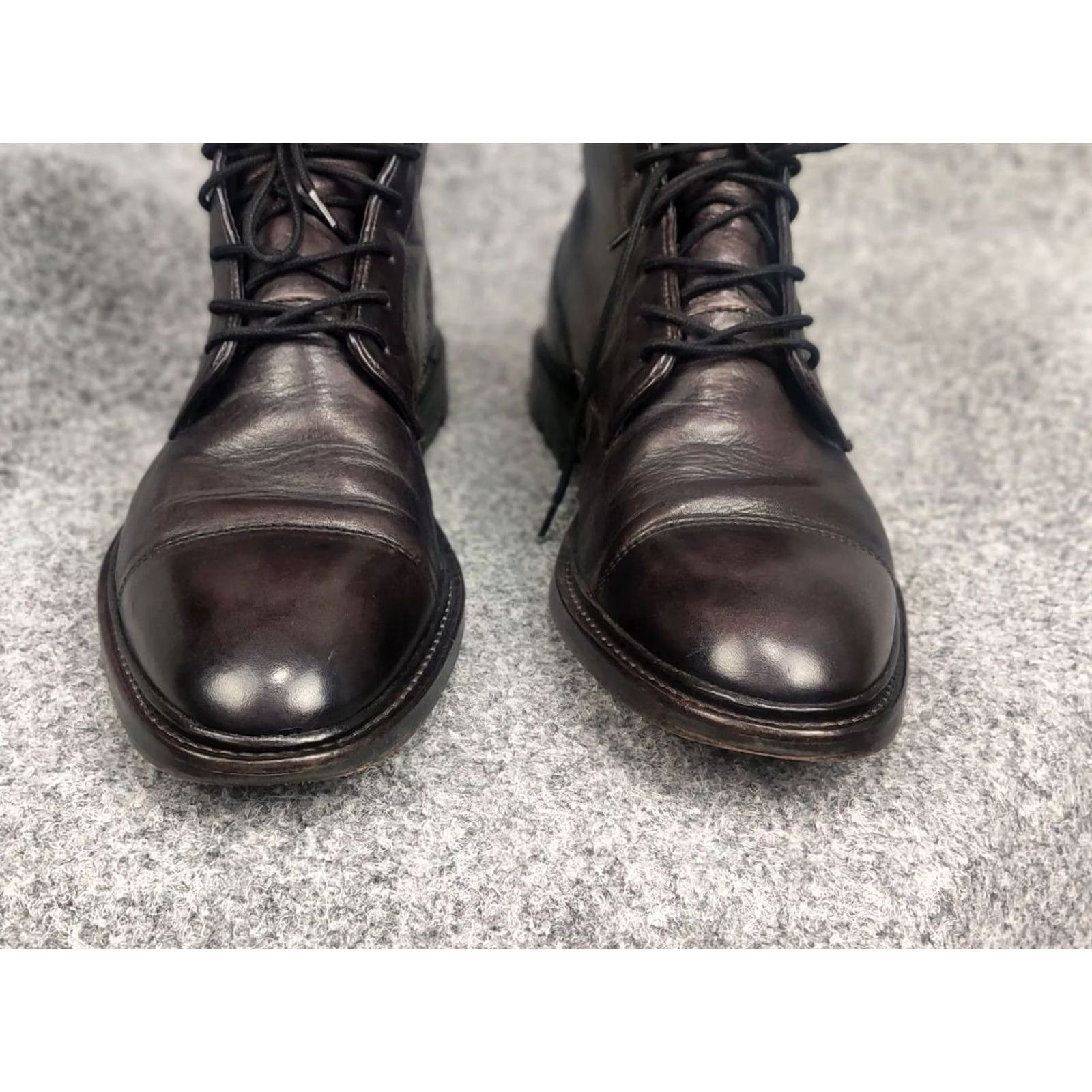 Oliver Sweeney Oliver Sweeney Design Derby Boots Men Leather Brown Dip Dyed Calf Leather Derby Combat Lace Up Boots - Size 10.5 USA - Brown Leather Upper Size US 11 / EU 44 - 4 Thumbnail