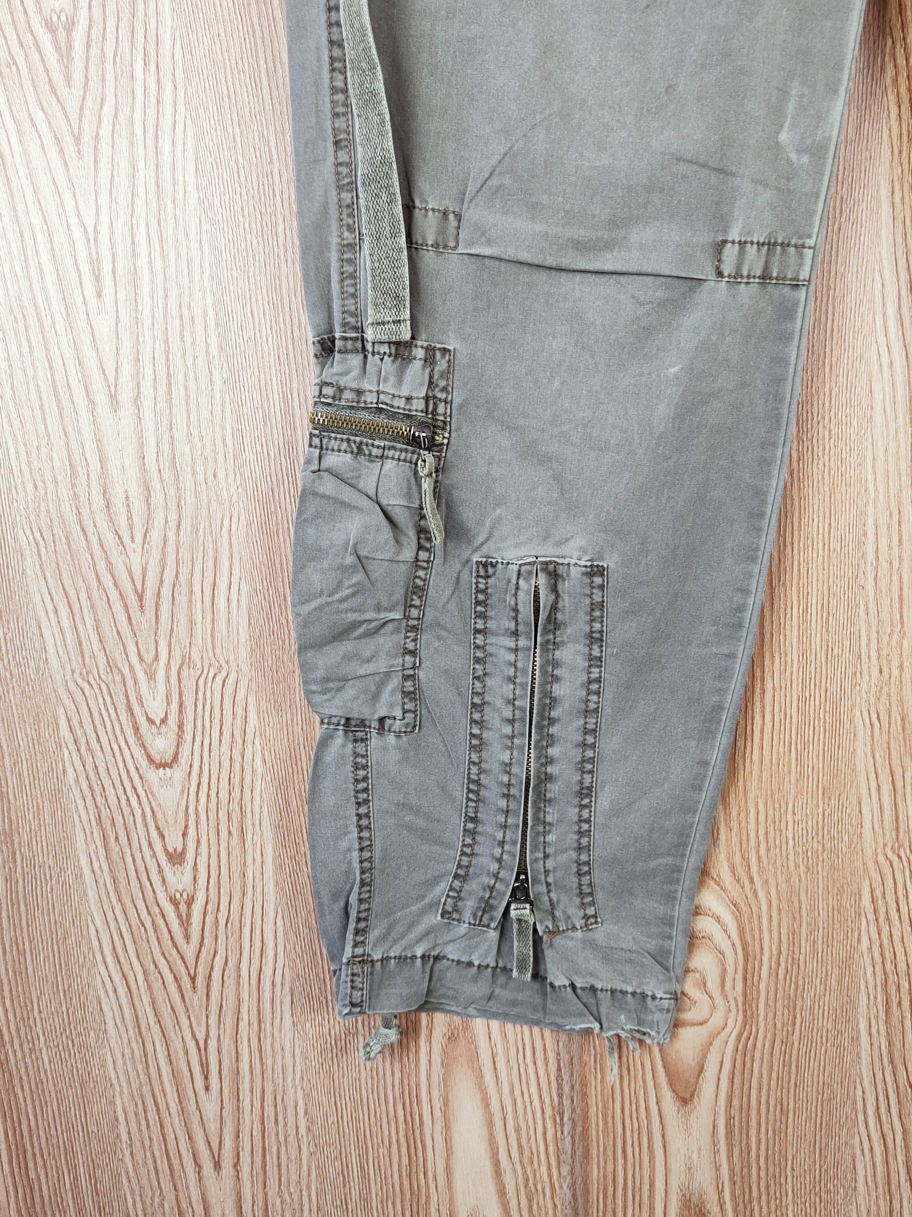 Japanese Brand Grosso Gray Multipocket Tactical Cargo Pants #W927 Size US 31 - 4 Thumbnail