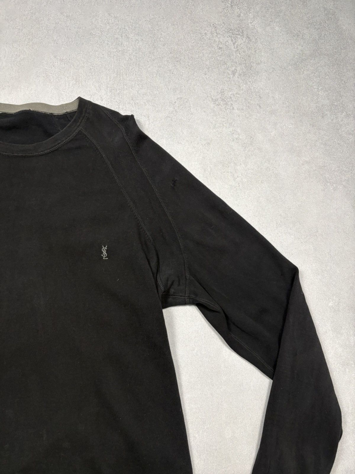 Yves Saint Laurent Vintage Distressed Yves Saint Laurent YSL Sweatshirt Logo Size US XL / EU 56 / 4 - 2 Thumbnail