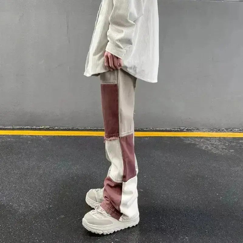 Japanese Brand Y2K Patchwork Grunge Baggy Trousers Jeans Streetwear Size US 32 / EU 48 - 3 Thumbnail
