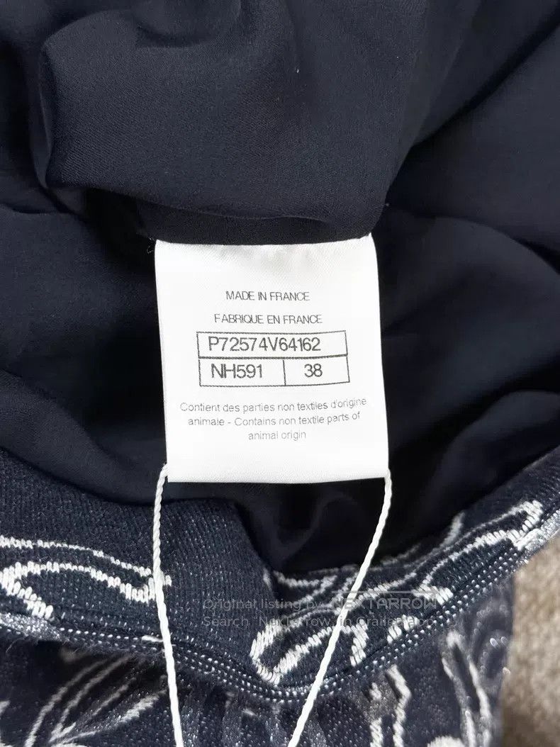 Chanel Chanel 22S show dark blue full print double C full print f Size XS / US 0-2 / IT 36-38 - 6 Thumbnail