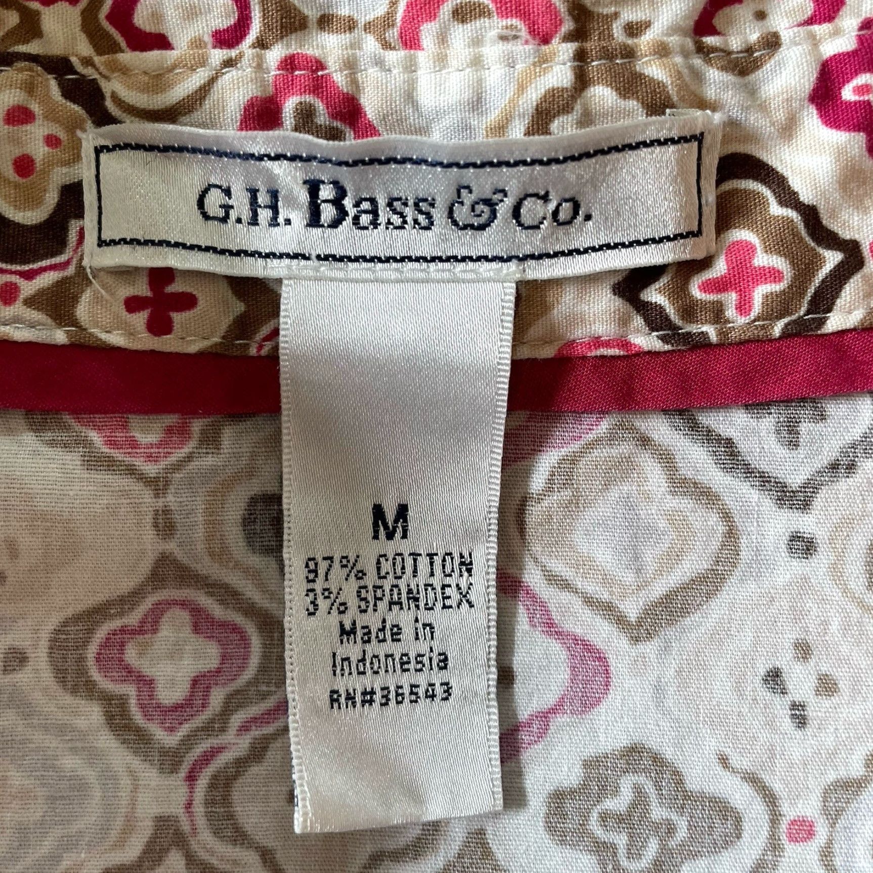 Vintage G.H. Bass & Co. Blouse Shirt Pink 3/4 Sleeve Cotton Check Button Up M Womens Size M / US 6-8 / IT 42-44 - 6 Thumbnail