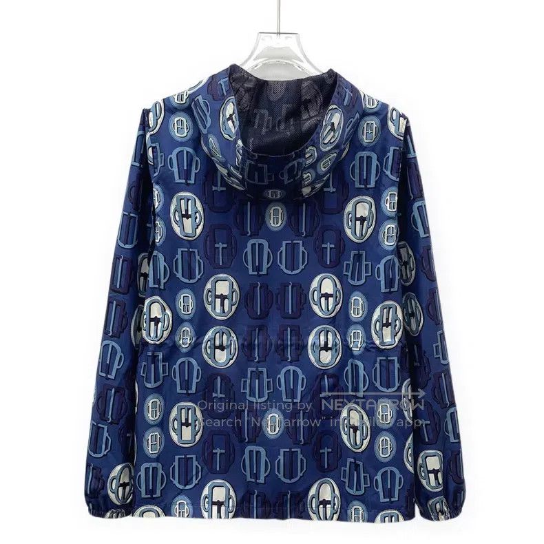 Hermes Hermes Dark blue pattern all-over printed mulberry silk ho Size XXS / US 00 / IT 34 - 2 Thumbnail