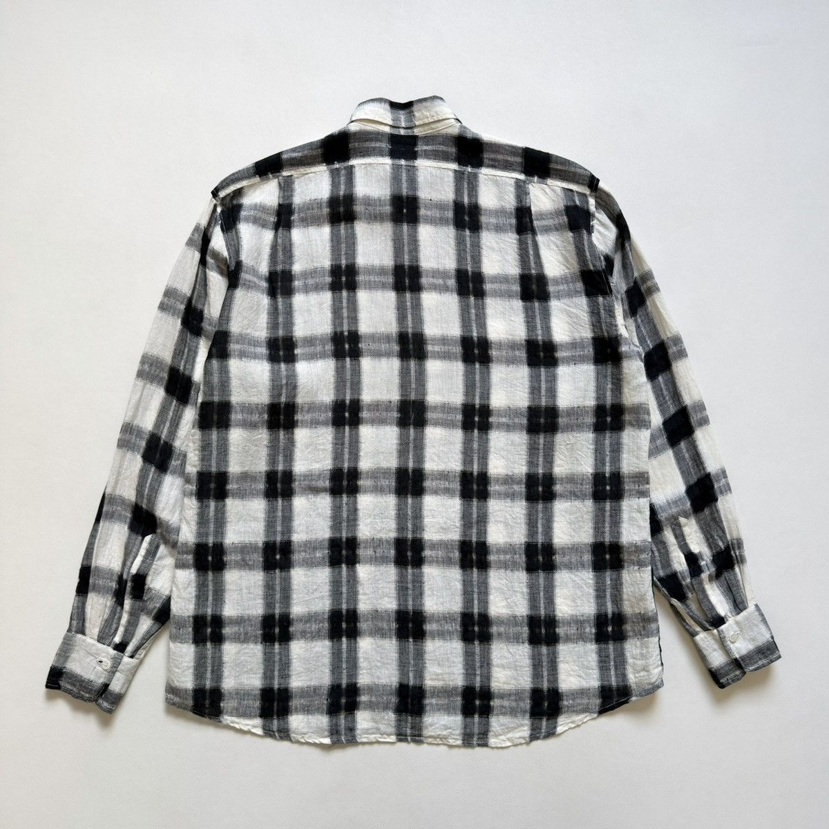 Dries Van Noten Early 2000s ‘Cobweb Weave’ Check Shirt Size US M / EU 48-50 / 2 - 14 Thumbnail