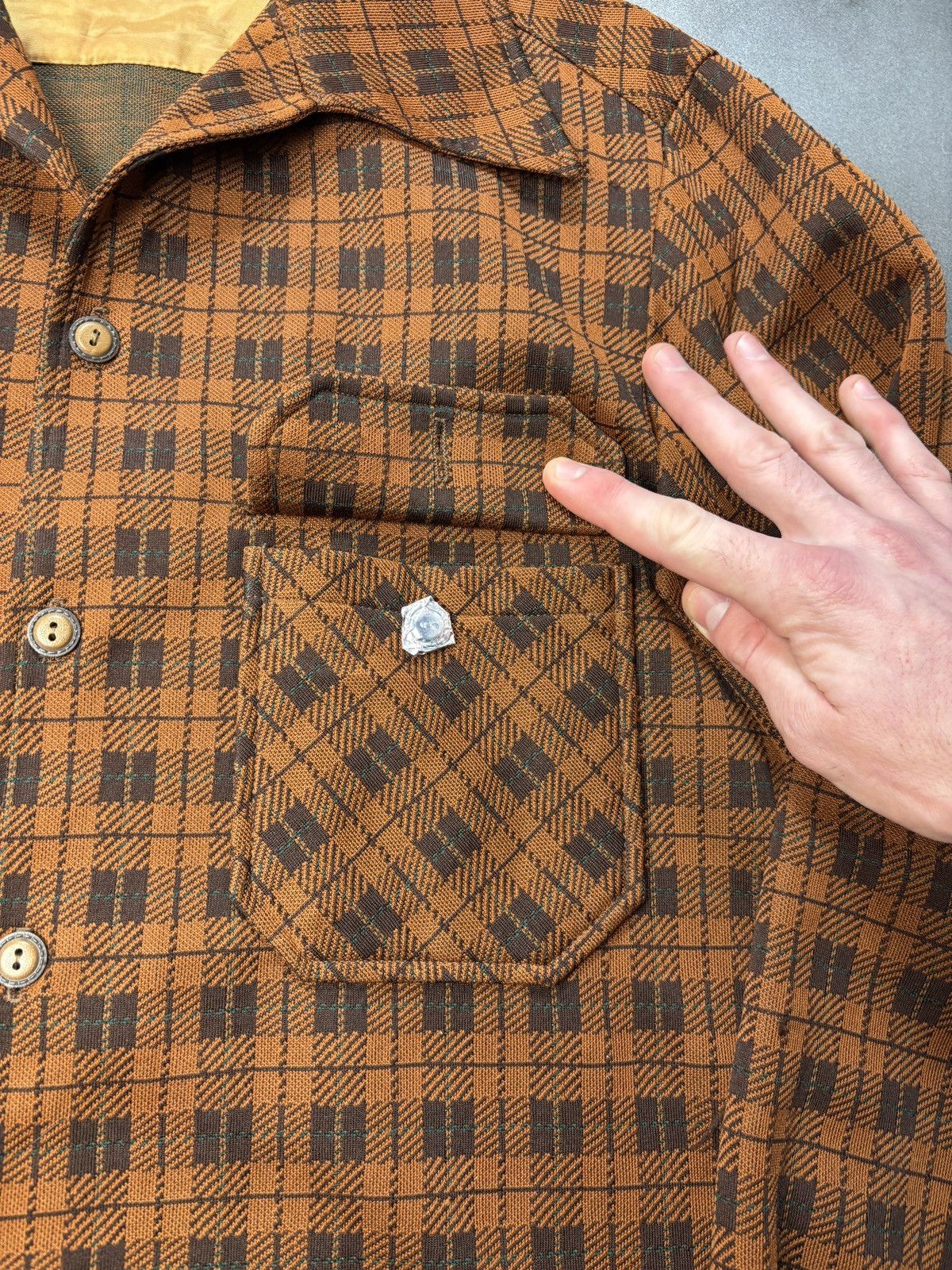 Original Penguin × Sears × Vintage 1970s Polyester Button Up Vintage Munsingwear Plaid Jacket Size US M / EU 48-50 / 2 - 5 Thumbnail