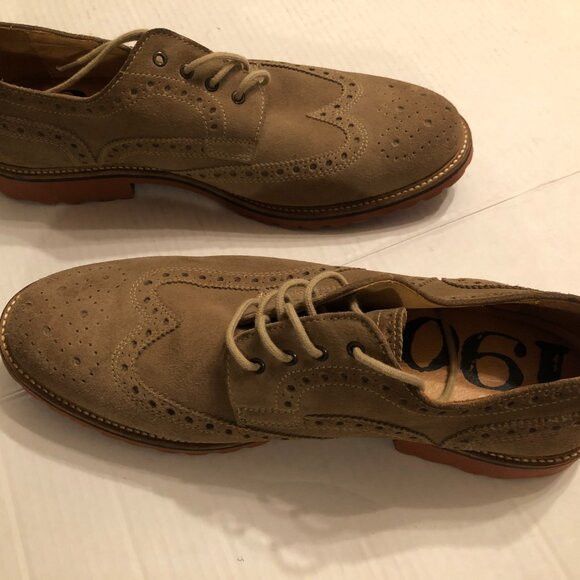 1901 1901 men's tan leather suede Oxford shoes size: 12M Size US 12 / EU 45 - 2 Thumbnail