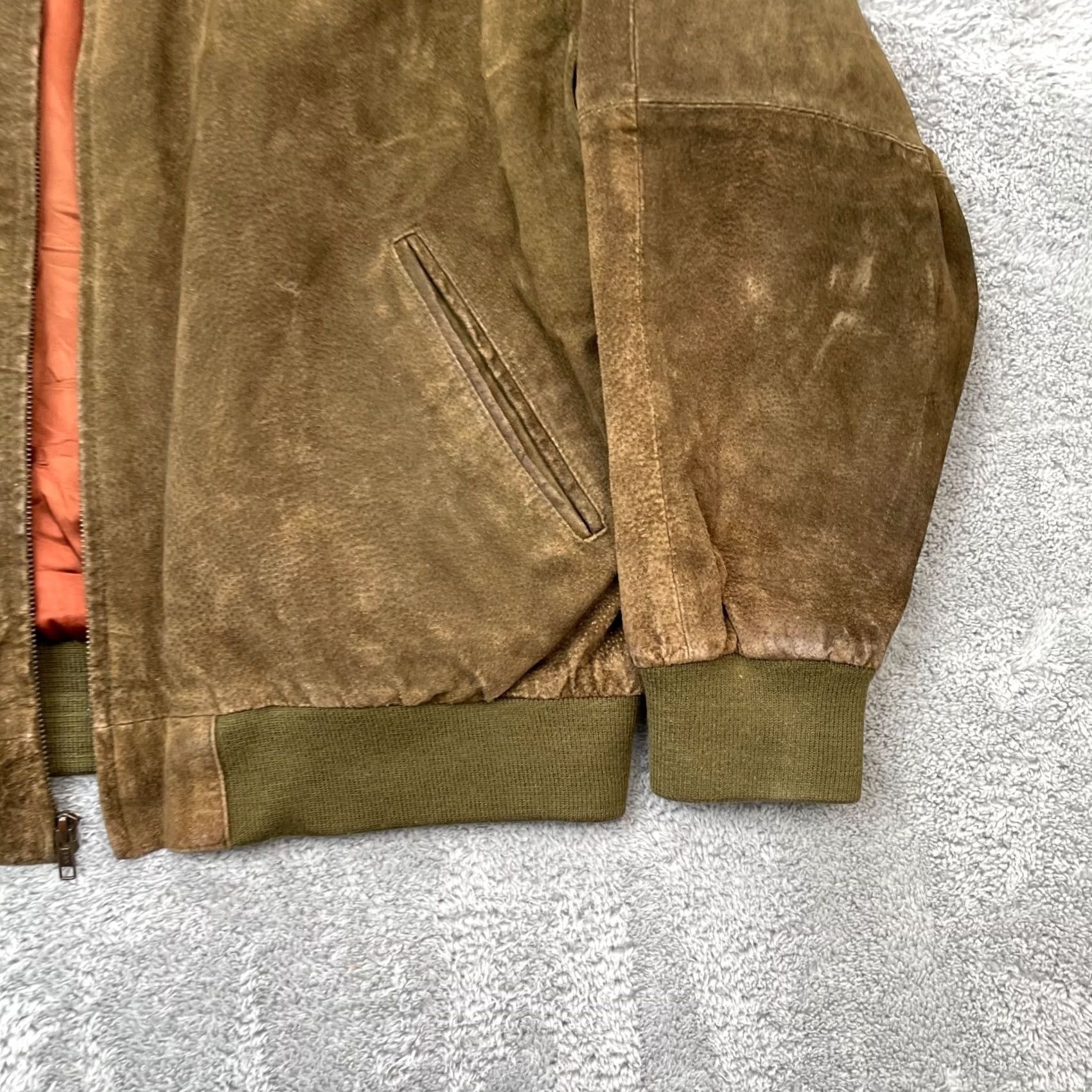 Vintage VTG Philippe Monet Jacket Mens XL Brown Leather Suede Coat 90s Biker Zip Pockets Travel Casual Size US XL / EU 56 / 4 - 2 Thumbnail