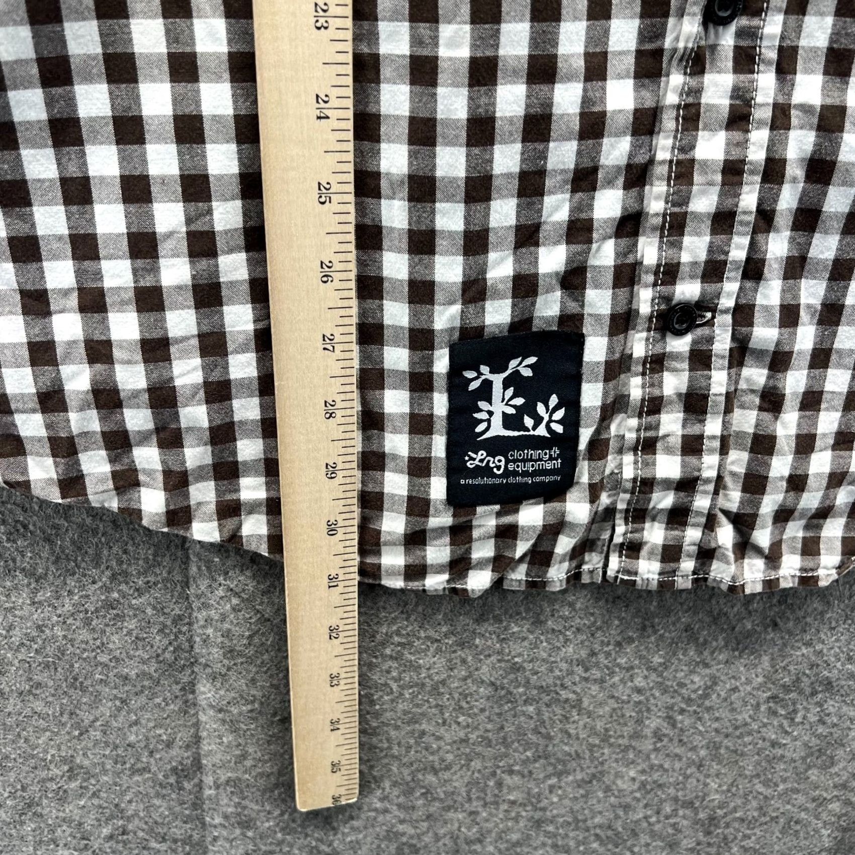 Vintage LRG Shirt Mens XL Brown White Gingham Checkered Button-Down Cotton Patch Casual Size US XL / EU 56 / 4 - 7 Thumbnail