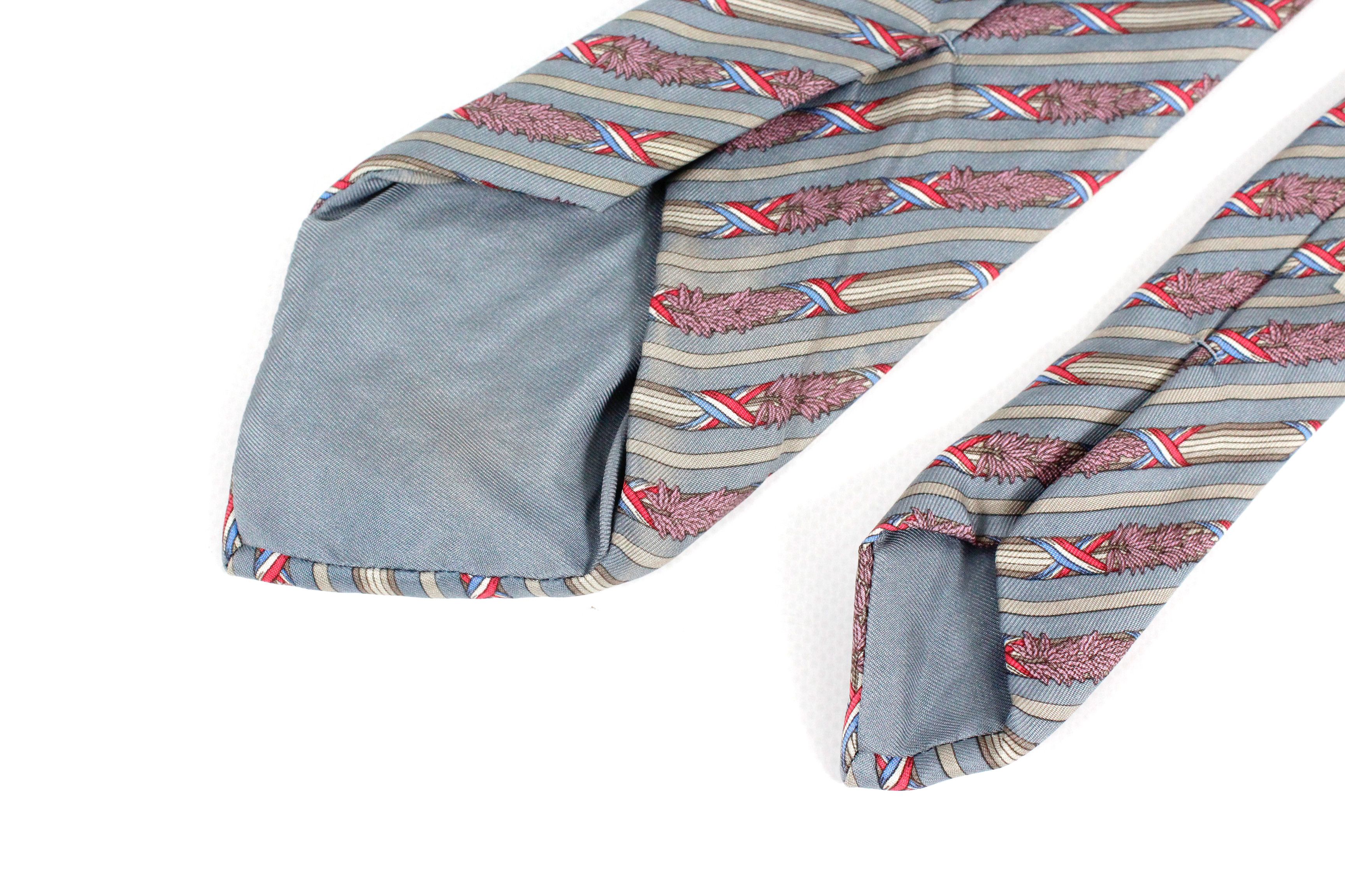 Hermes Hermes 7171 FA BASTILLE DAY FRENCH FLAG Pattern Silk Tie Size ONE SIZE - 7 Thumbnail