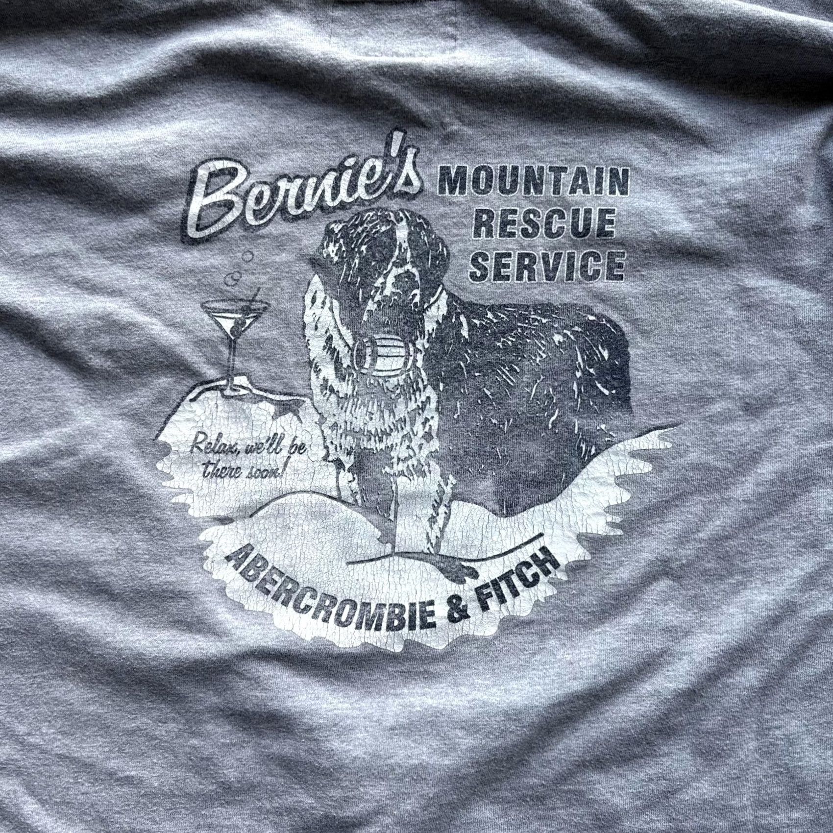 Abercrombie & Fitch VINTAGE Abercrombie & Fitch Long Sleeve Shirt Mens XL Gray Bernie's Dog Graphic T-Shirt Size US XL / EU 56 / 4 - 7 Thumbnail