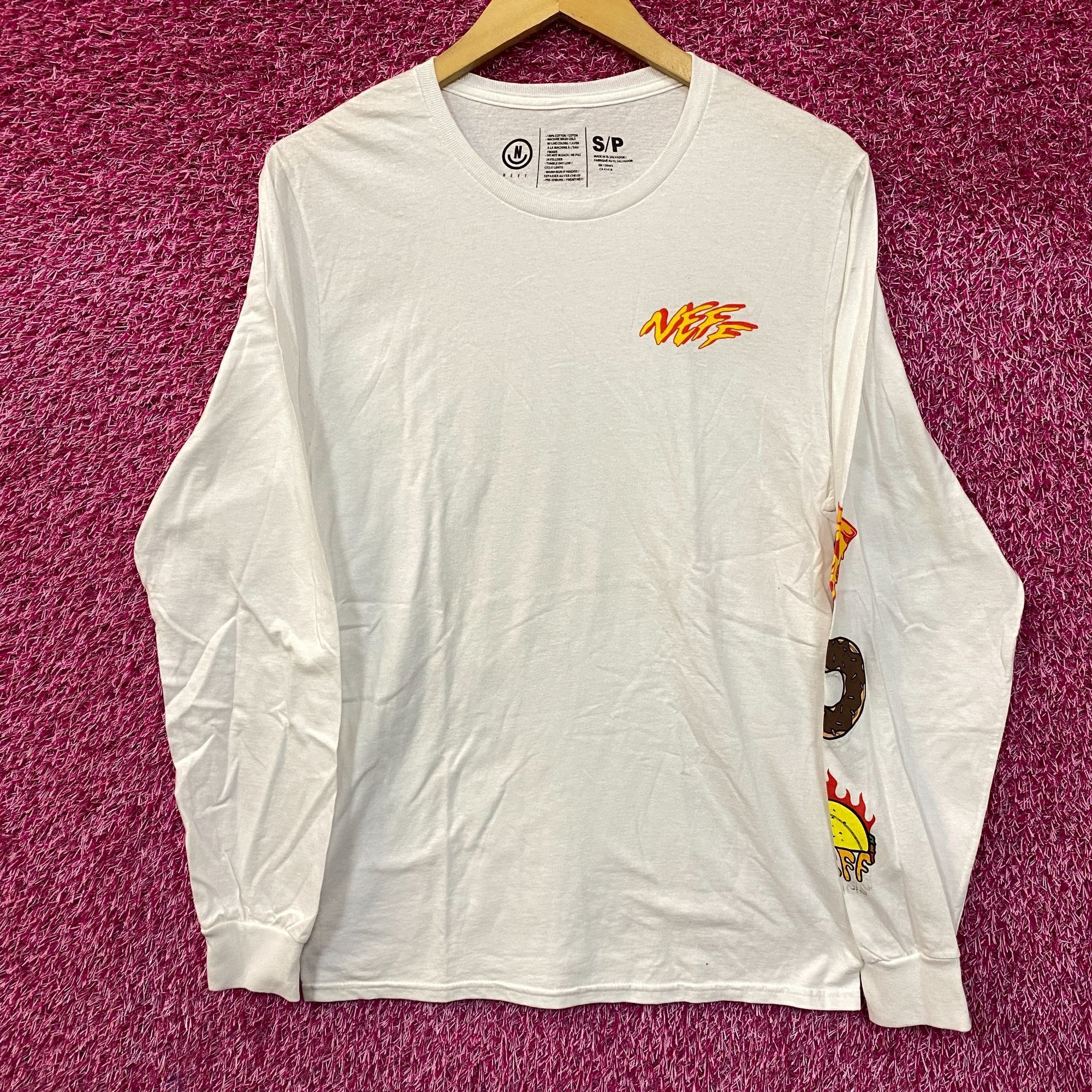 NEFF Neff Long Sleeve Donuts Graphic Design T-shirt Small Size US S / EU 44-46 / 1 - 1 Thumbnail