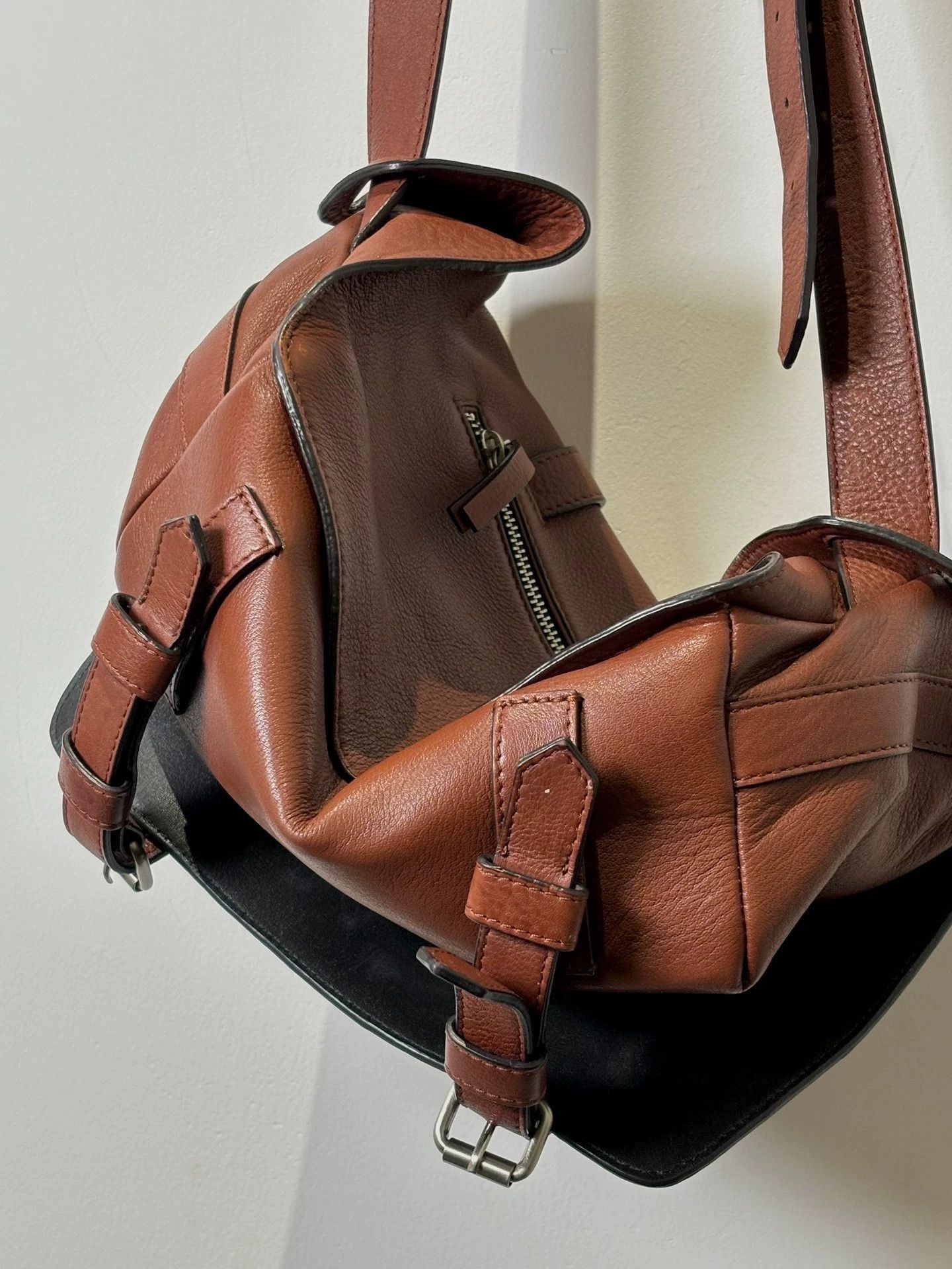 Dries Van Noten Brown Leather Crossbody Bag Size ONE SIZE - 4 Thumbnail