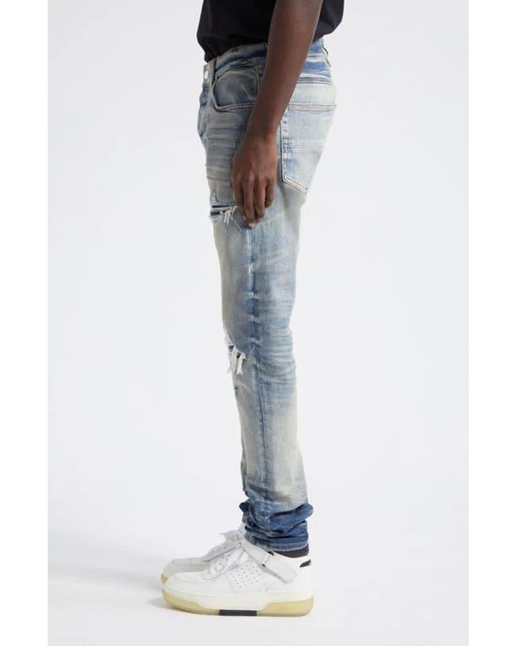 Amiri oc11z0225 Dragon Logo Jeans in Light Blue Size US 30 / EU 46 - 2 Thumbnail