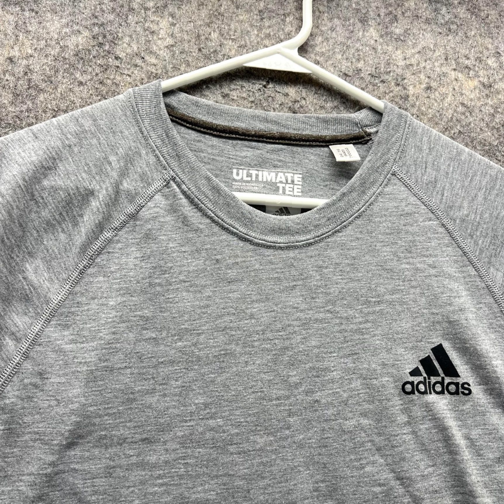 Adidas Adidas Shirt Men Small Gray Athletic Ultimate Tee Crewneck Trefoil Polyester Size US S / EU 44-46 / 1 - 7 Thumbnail