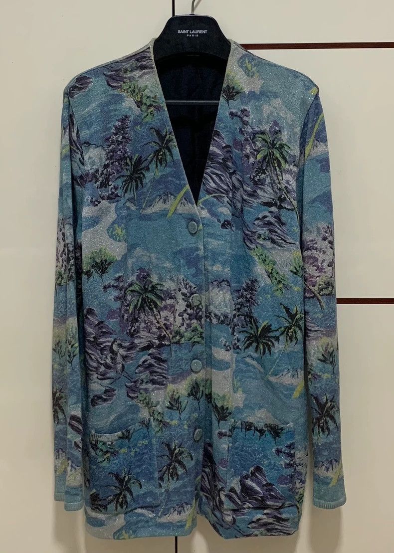 Other Saint Laurent 16SS Wave Print Cardigan- Size US M / EU 48-50 / 2 - 1 Thumbnail