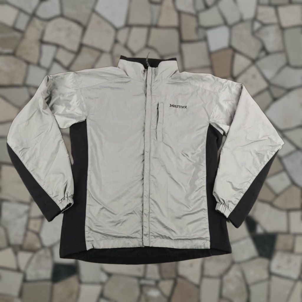 Marmot Marmot Jacket Mens Medium Gray Black Windbreaker Lined Full Zip Up Regular Fit Outdoor Coat Size US M / EU 48-50 / 2 - 1 Thumbnail