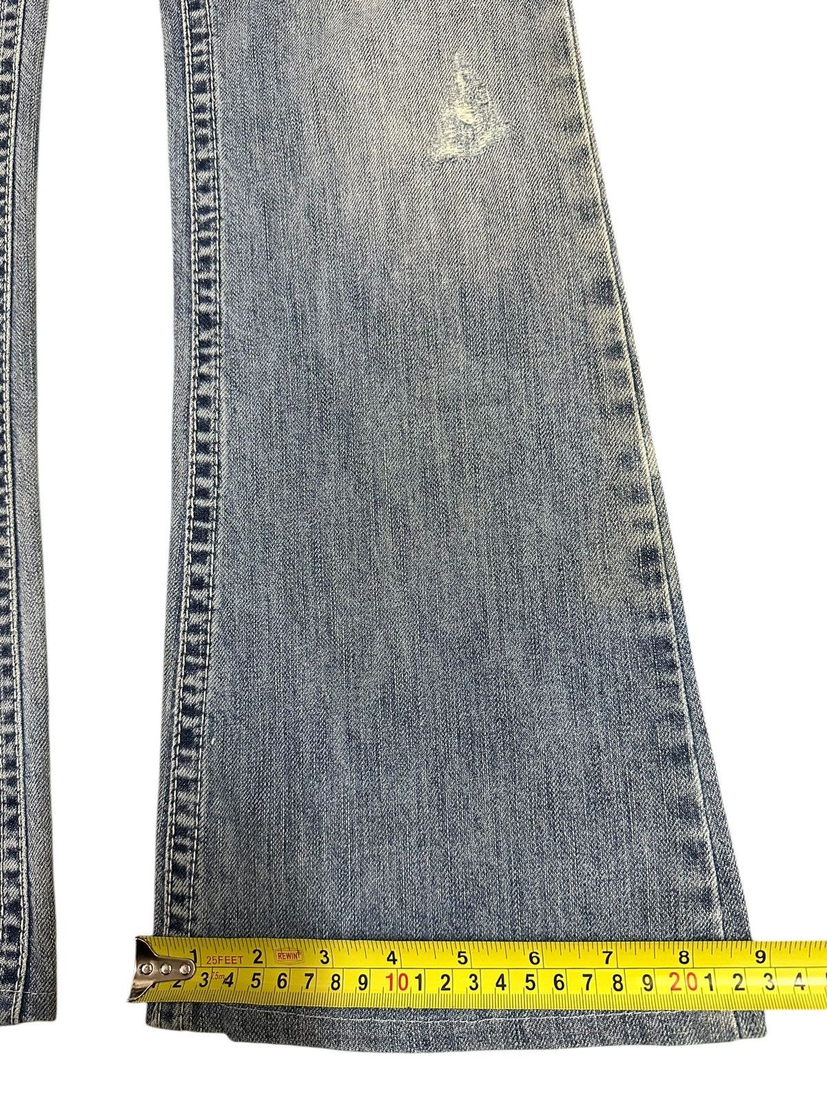 If Six Was Nine Vintage Japanese Brand Blue Faded Wash Style Flare Jeans Size US 27 - 14 Thumbnail
