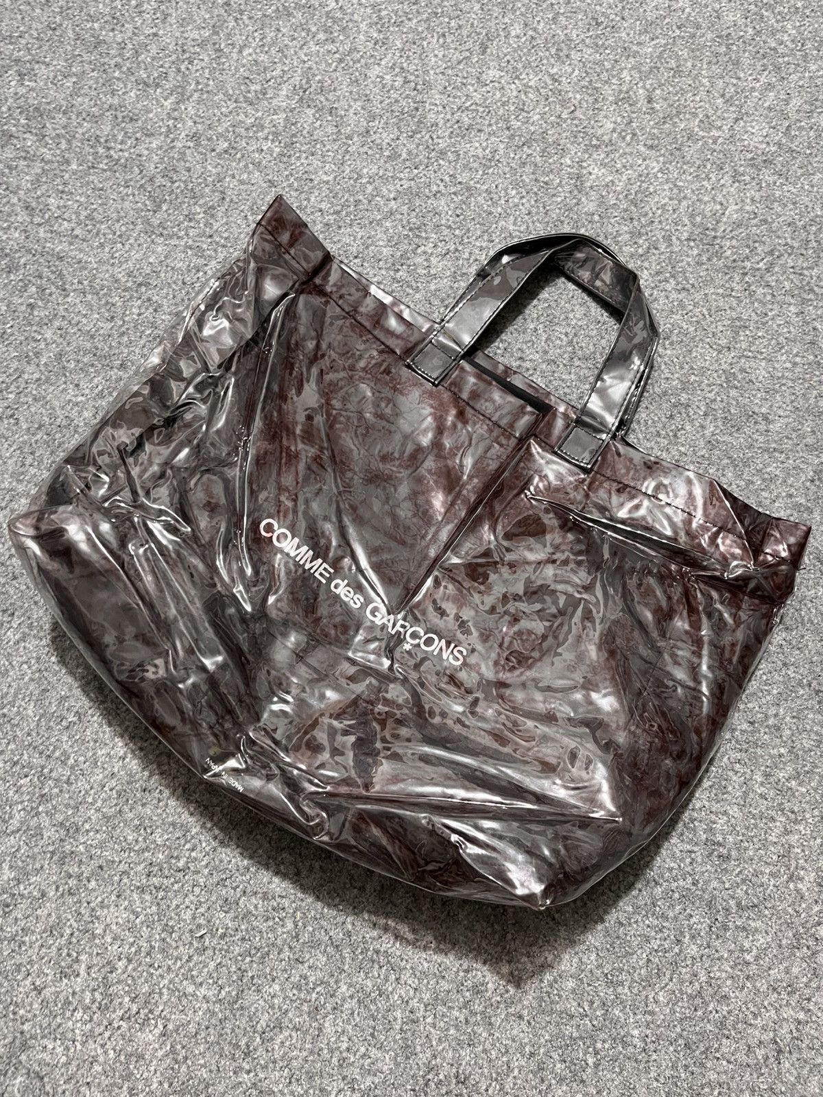 Comme des Garcons × Japanese Brand Comme des Garcons Tote Bag Kraft Paper PVC Size ONE SIZE - 10 Thumbnail