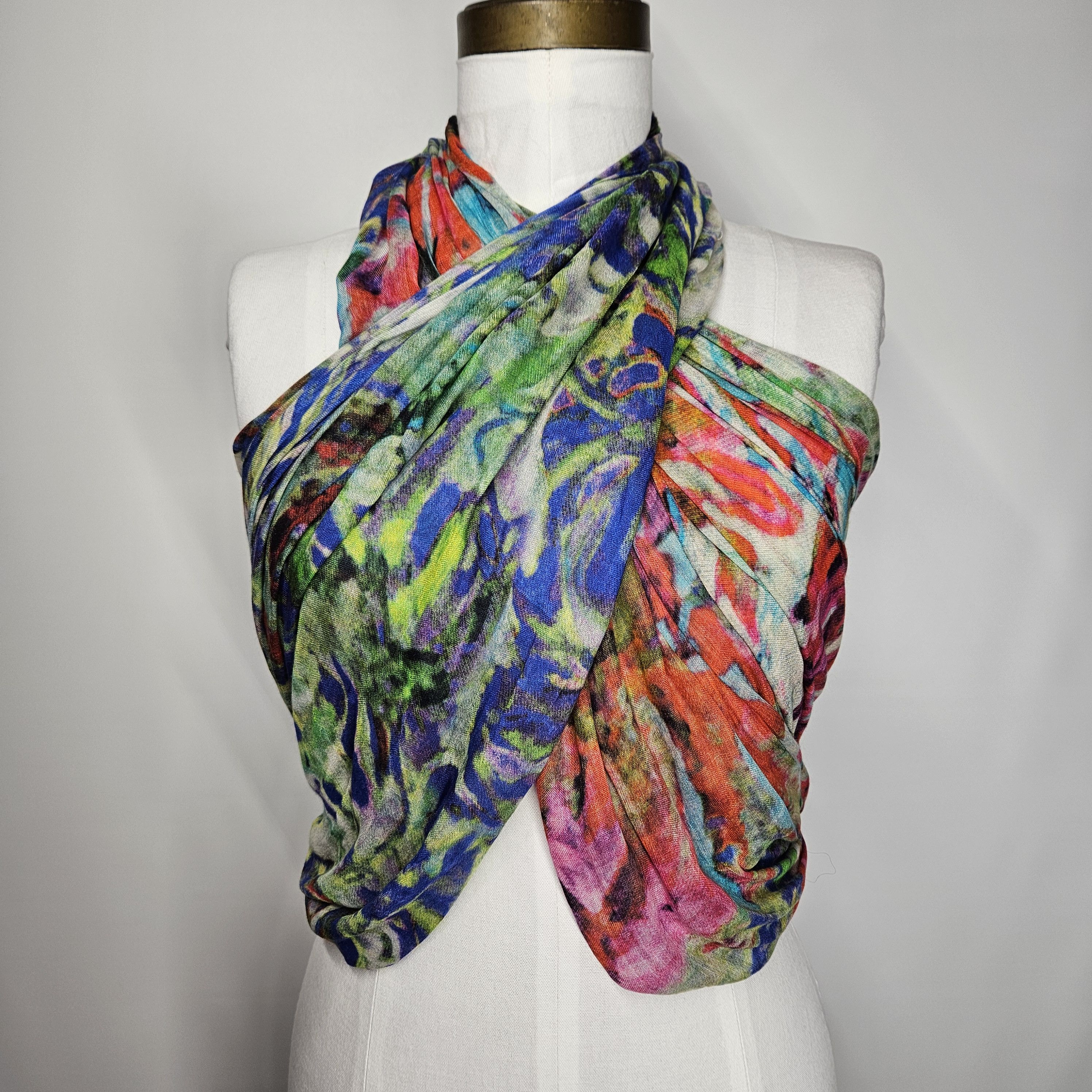 Other Lulla Collection 40x74" Infinity Scarf Sarong Floral Rainbow Size ONE SIZE - 5 Thumbnail