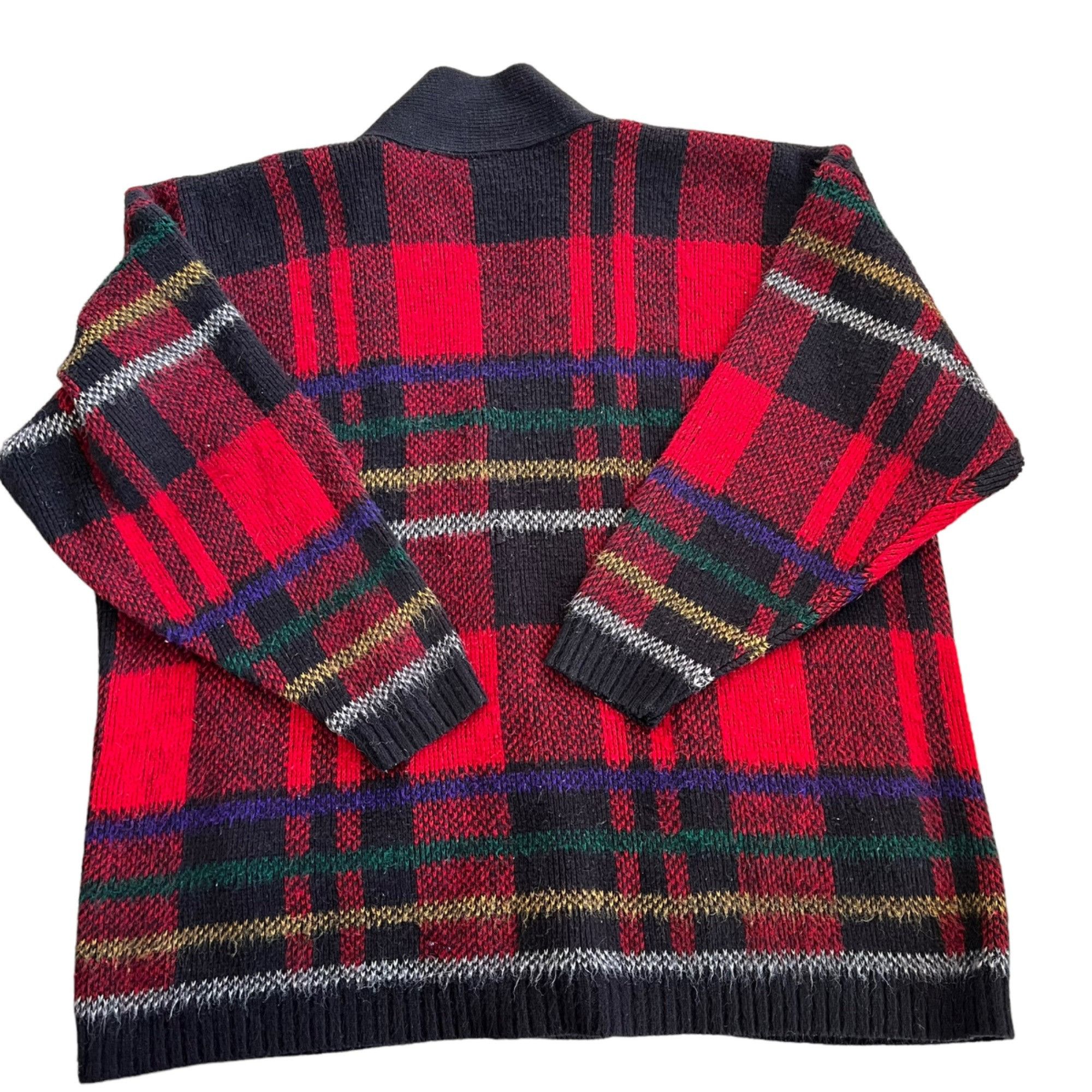 Vintage Vintage JJ Browne Plaid Sweater Cardigan L Size L / US 10 / IT 46 - 4 Thumbnail