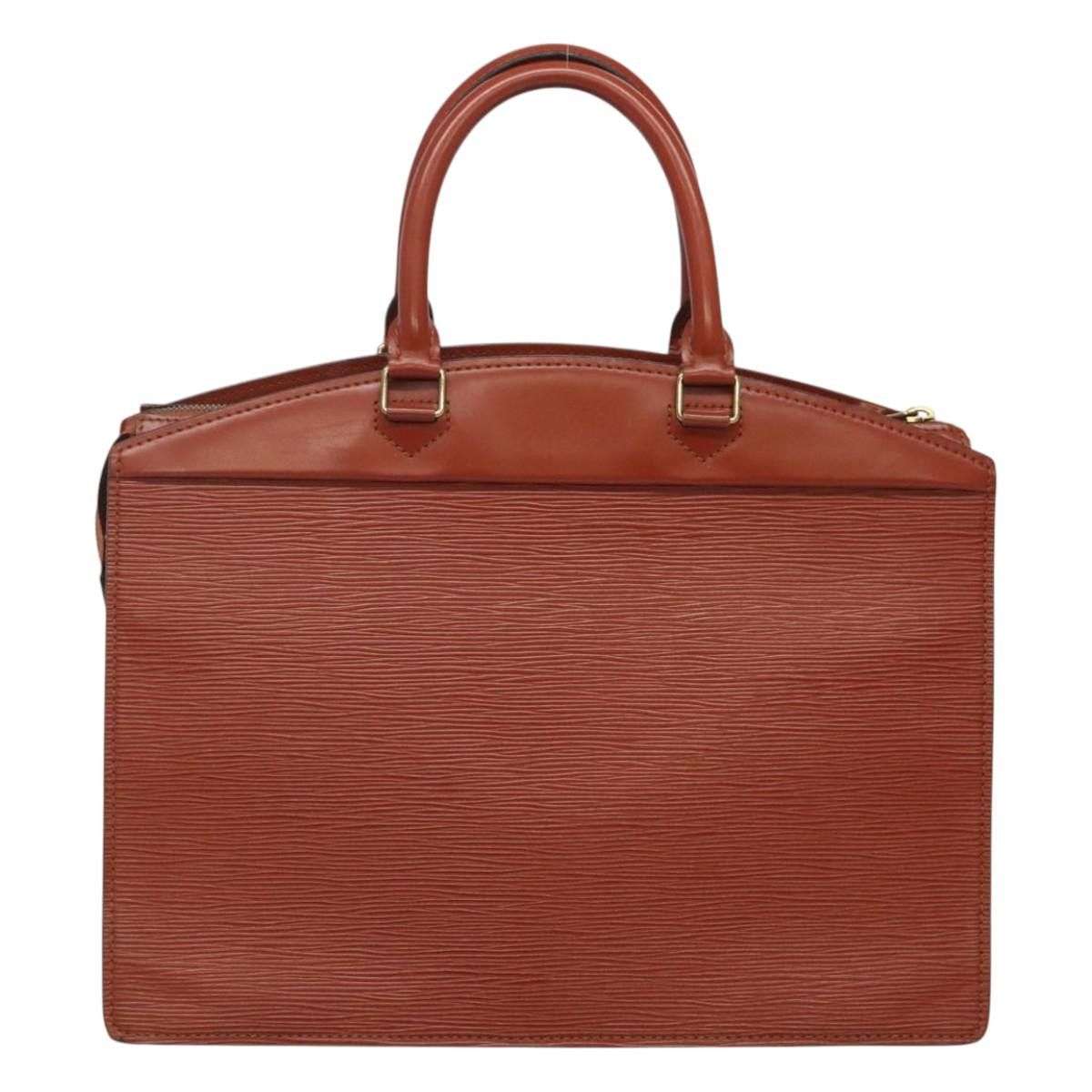 Louis Vuitton LOUIS VUITTON Epi Riviera Hand Bag Brown M48183 Size ONE SIZE - 3 Thumbnail