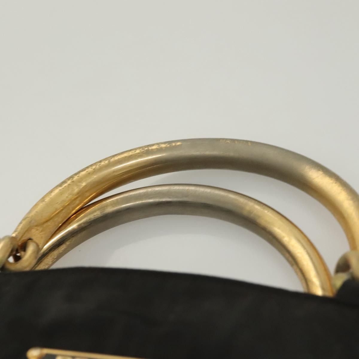 Prada PRADA Hand Bag Nylon Black Gold Size ONE SIZE - 8 Thumbnail